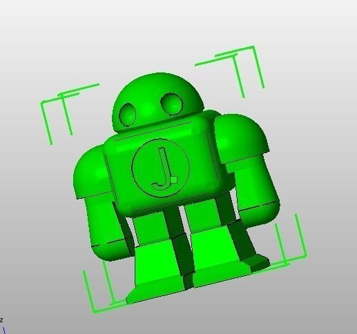 J Robot toy Free 3D print model_2