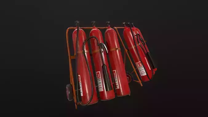 Extinguisher fire rack