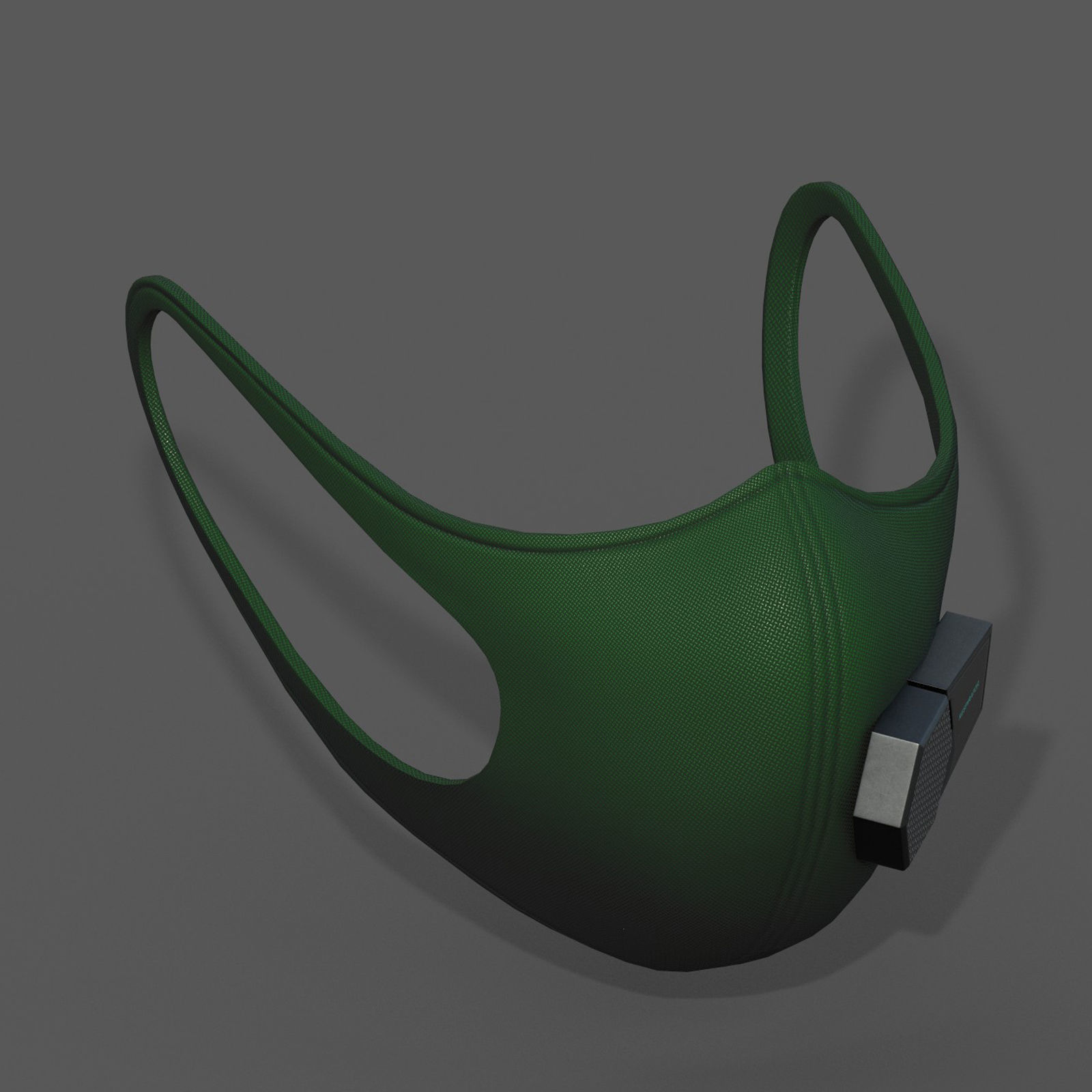 Gas mask fabric futuristic technology  Low-poly 3D model_3