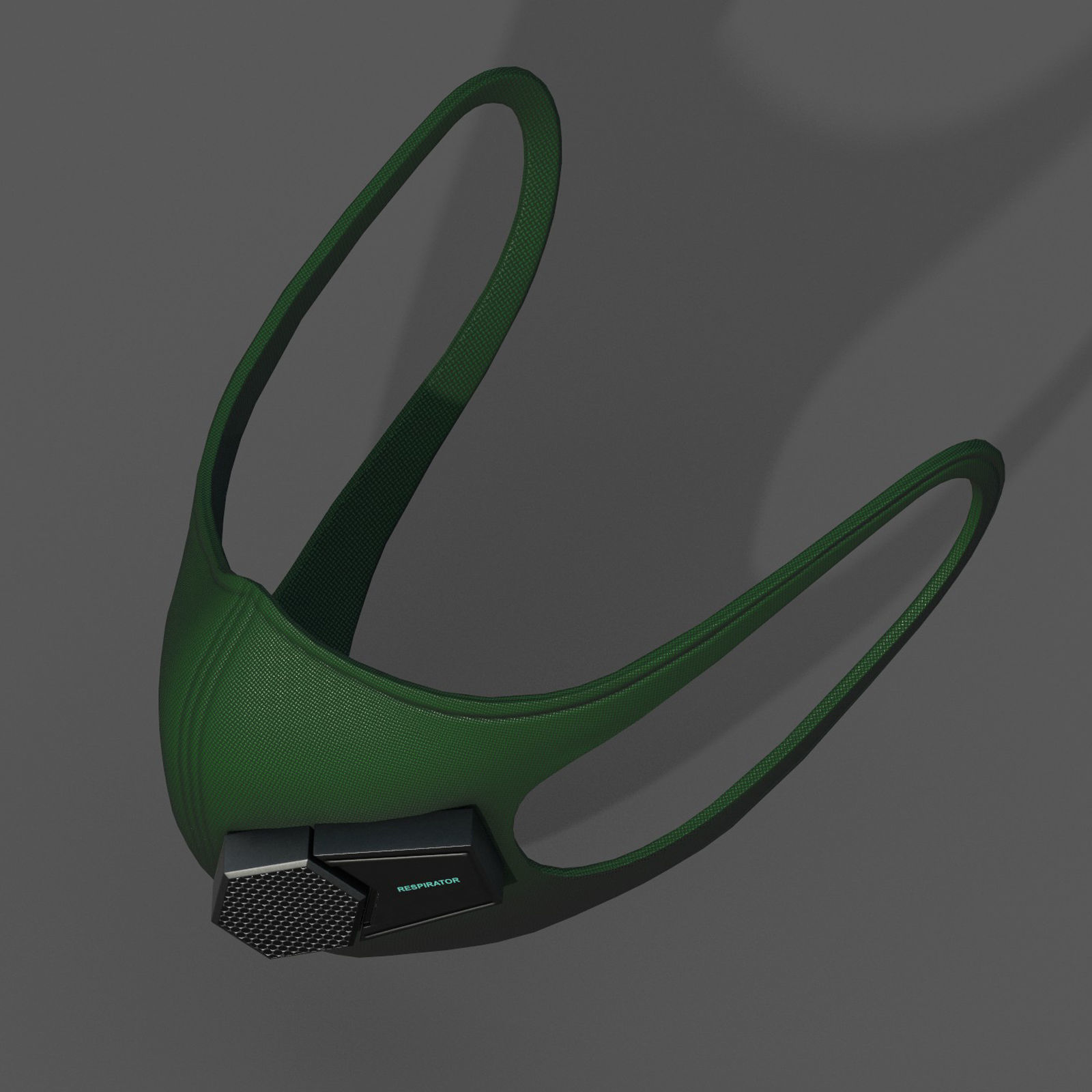 Gas mask fabric futuristic technology  Low-poly 3D model_7