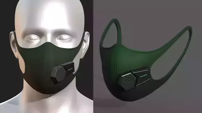 Gas mask fabric futuristic technology 