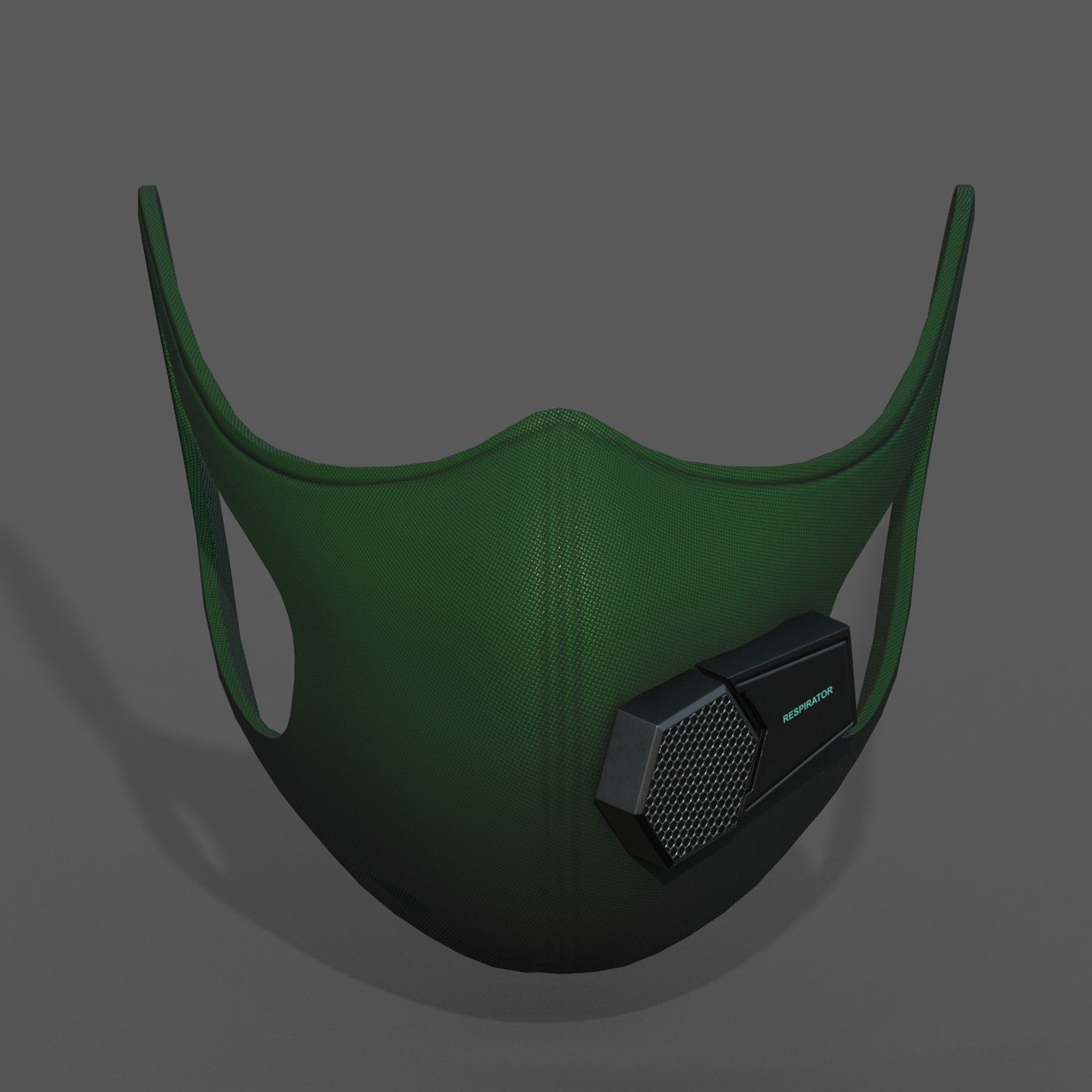 Gas mask fabric futuristic technology  Low-poly 3D model_2