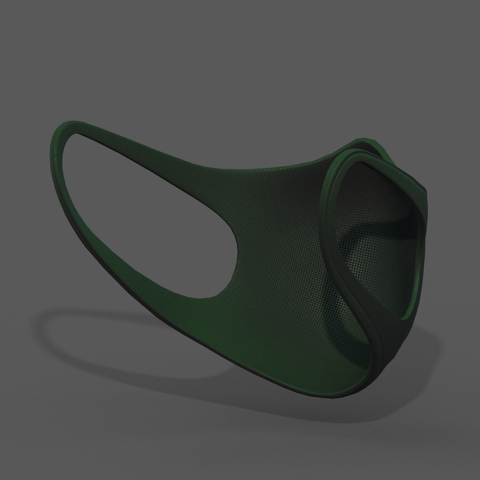Gas mask fabric futuristic technology  Low-poly 3D model_6