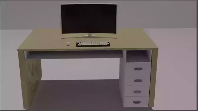 Office with laptop