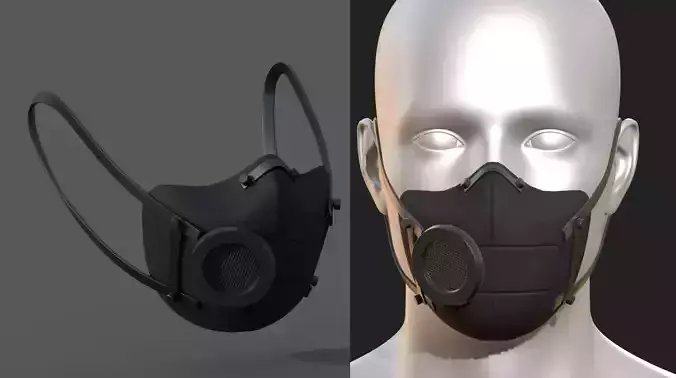 Gas mask protection futuristic fantasy isolated 