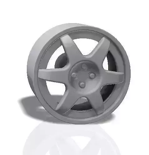 6 spokes rim - print model