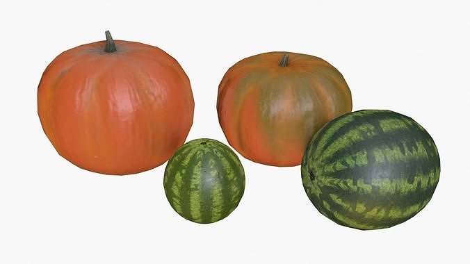 Cucurbits Assets 01 Low-poly 3D model