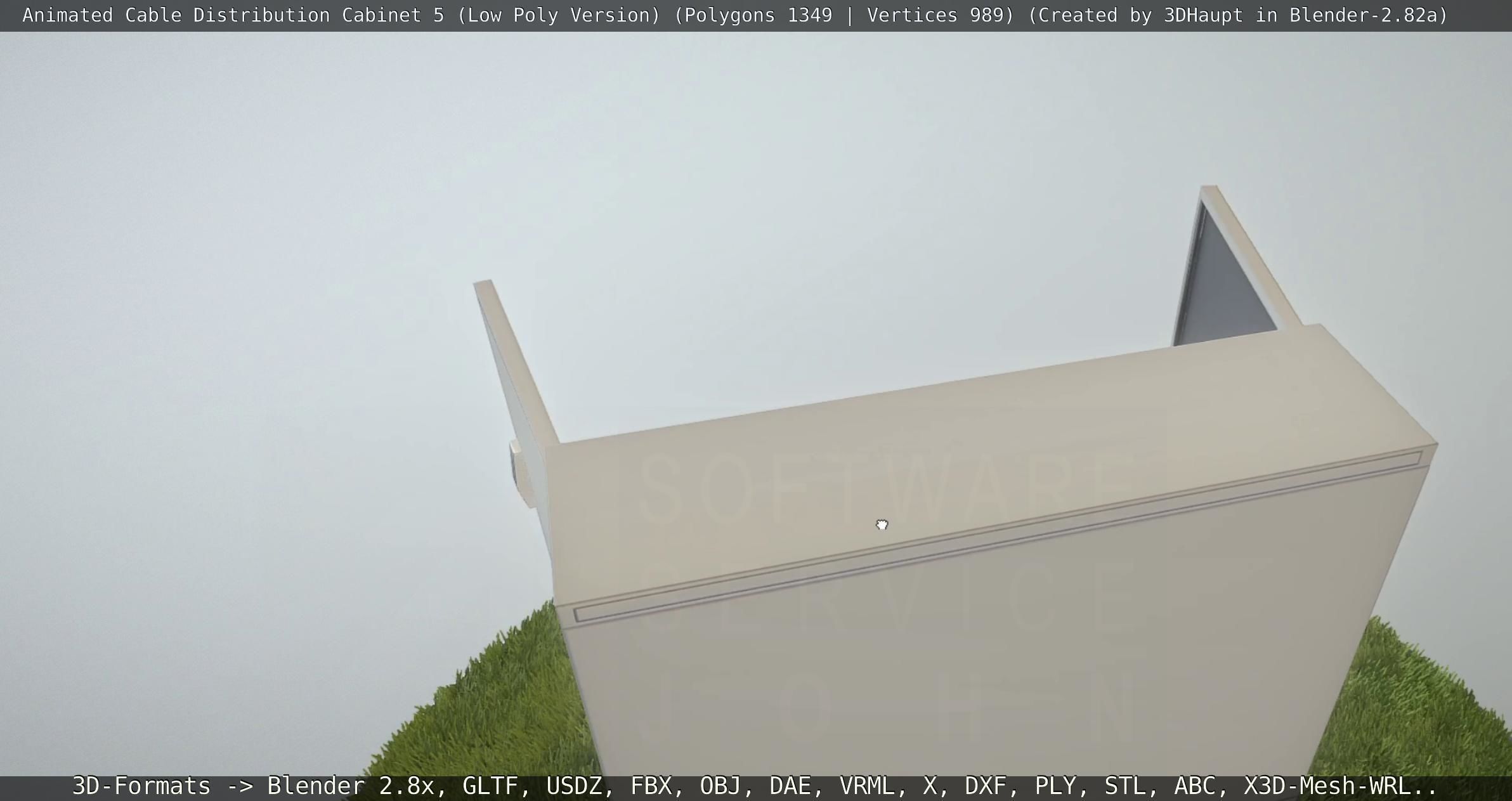 Animated Cable Distribution Cabinet 5 Low-poly 3D model_68