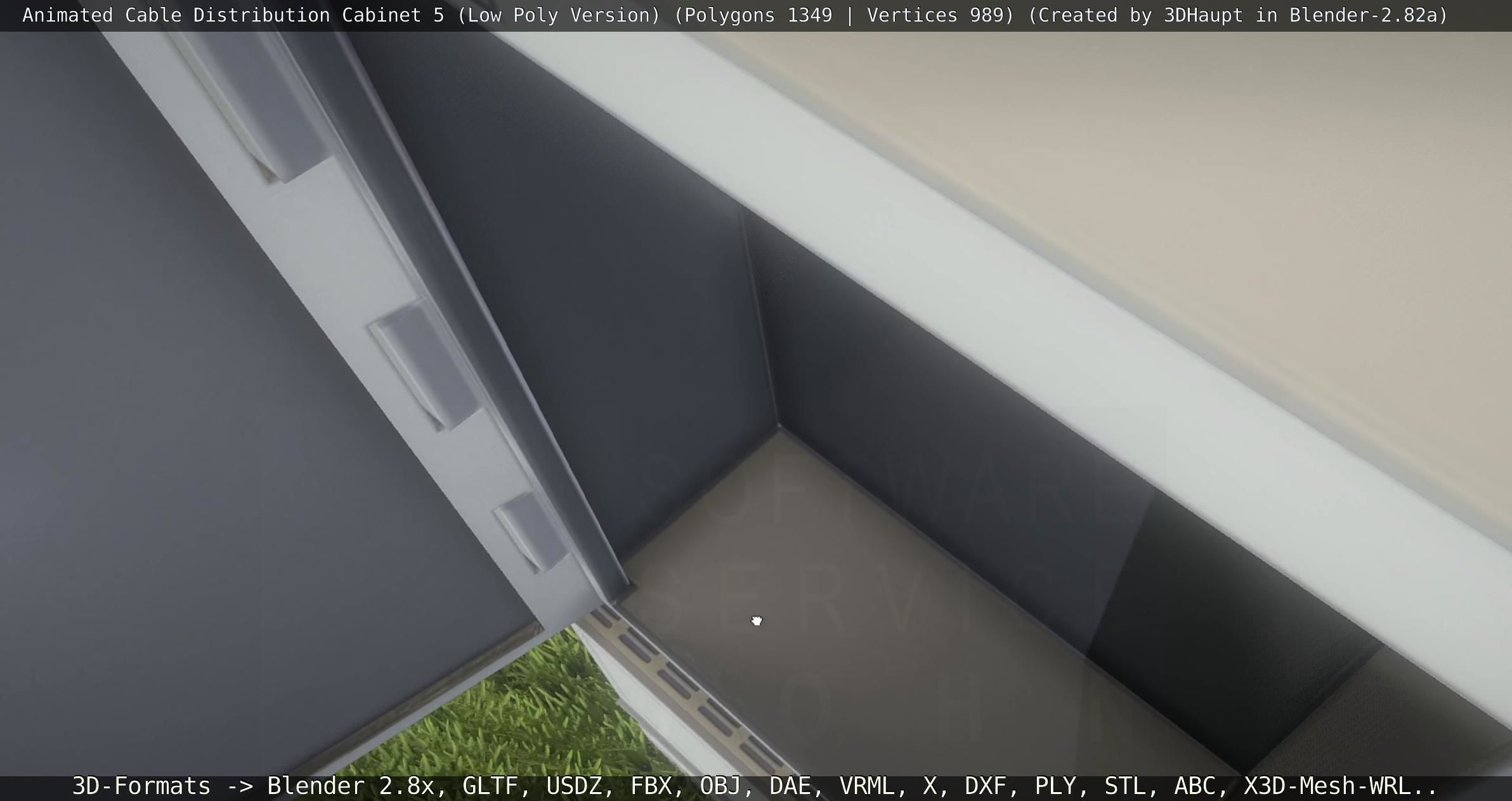 Animated Cable Distribution Cabinet 5 Low-poly 3D model_109