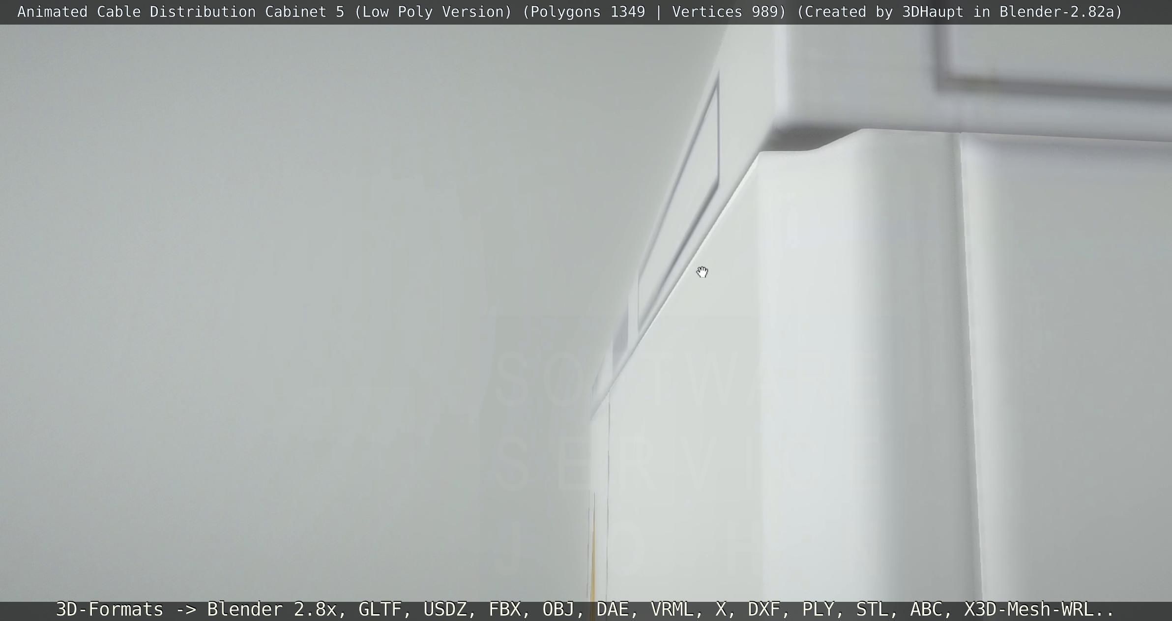 Animated Cable Distribution Cabinet 5 Low-poly 3D model_121