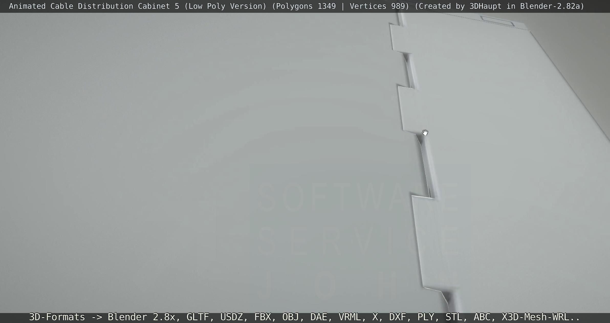 Animated Cable Distribution Cabinet 5 Low-poly 3D model_61