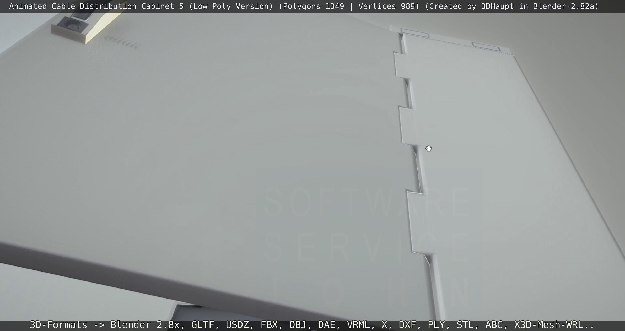 Animated Cable Distribution Cabinet 5 Low-poly 3D model_62