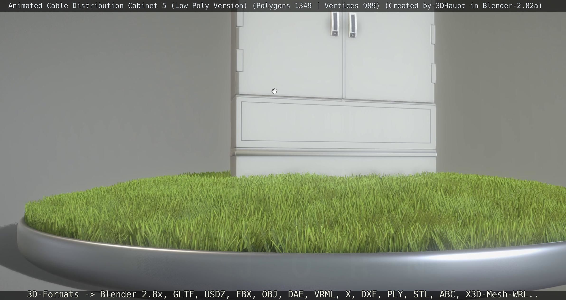 Animated Cable Distribution Cabinet 5 Low-poly 3D model_41