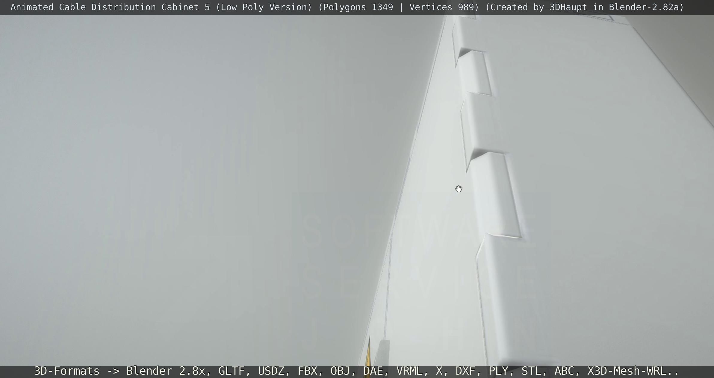 Animated Cable Distribution Cabinet 5 Low-poly 3D model_140