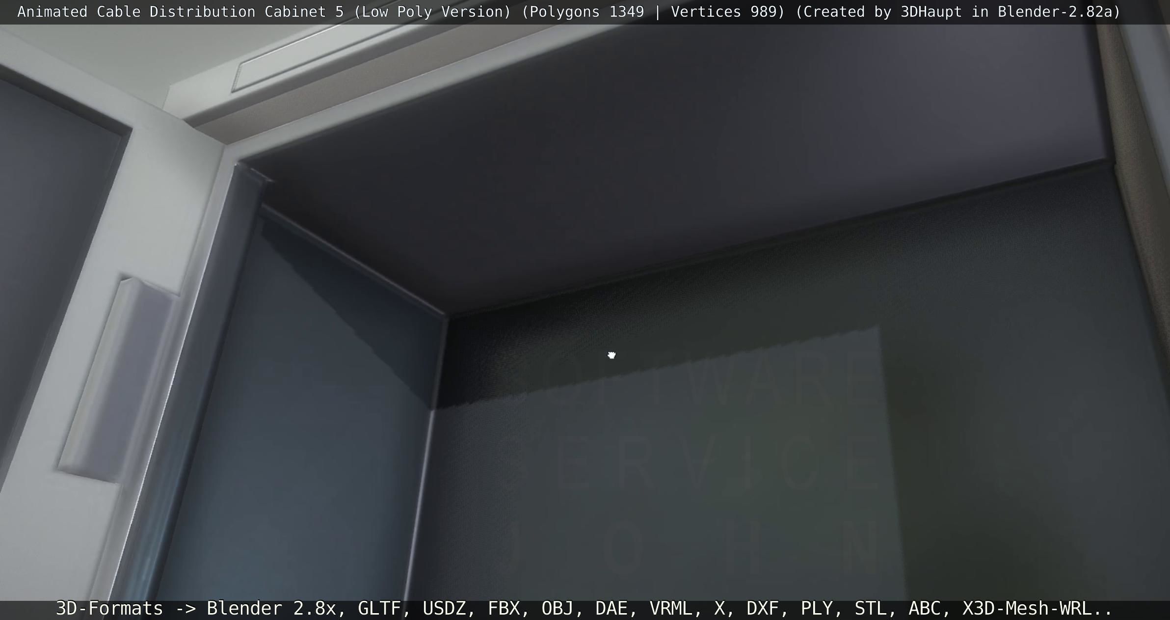Animated Cable Distribution Cabinet 5 Low-poly 3D model_112