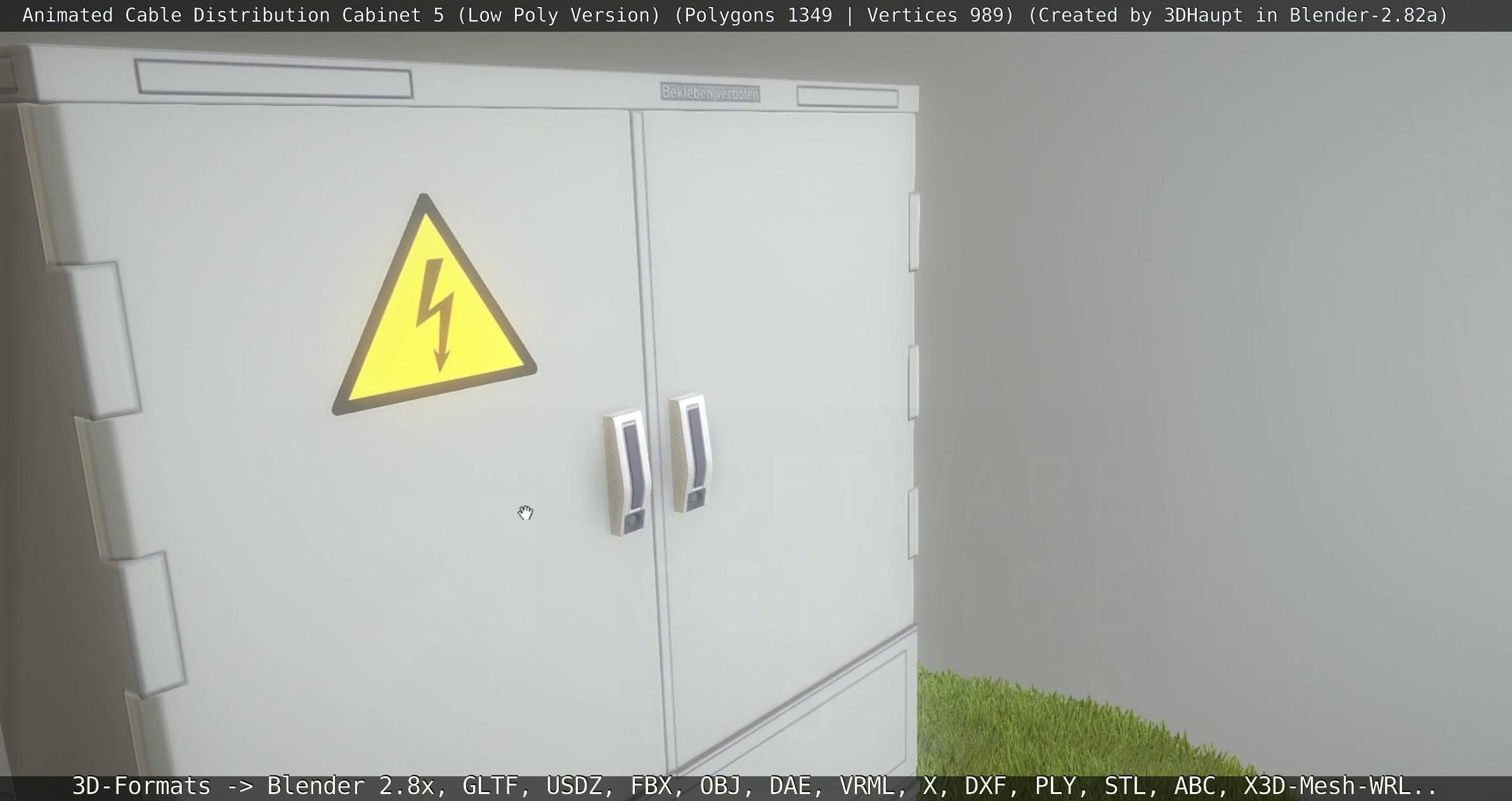 Animated Cable Distribution Cabinet 5 Low-poly 3D model_86