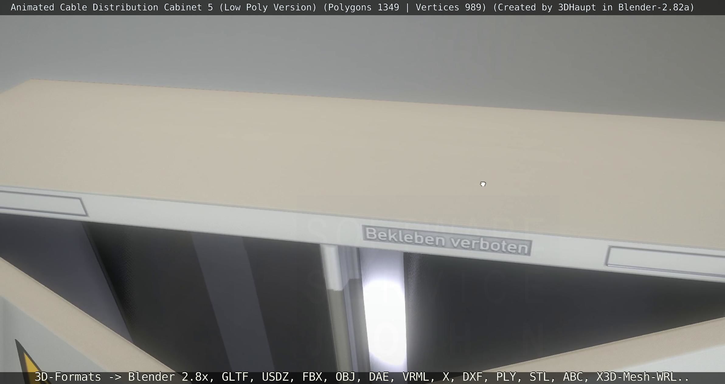 Animated Cable Distribution Cabinet 5 Low-poly 3D model_102