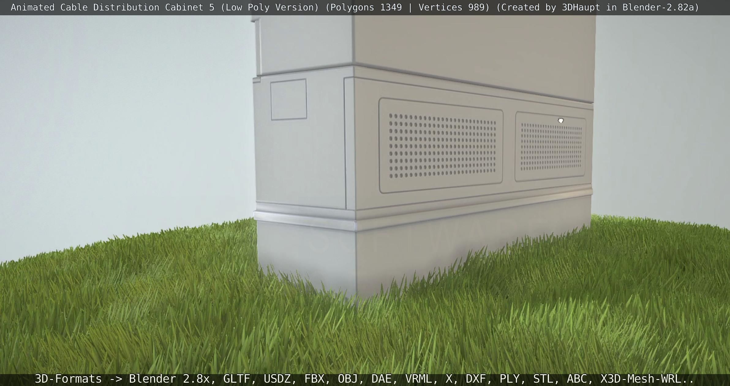 Animated Cable Distribution Cabinet 5 Low-poly 3D model_48