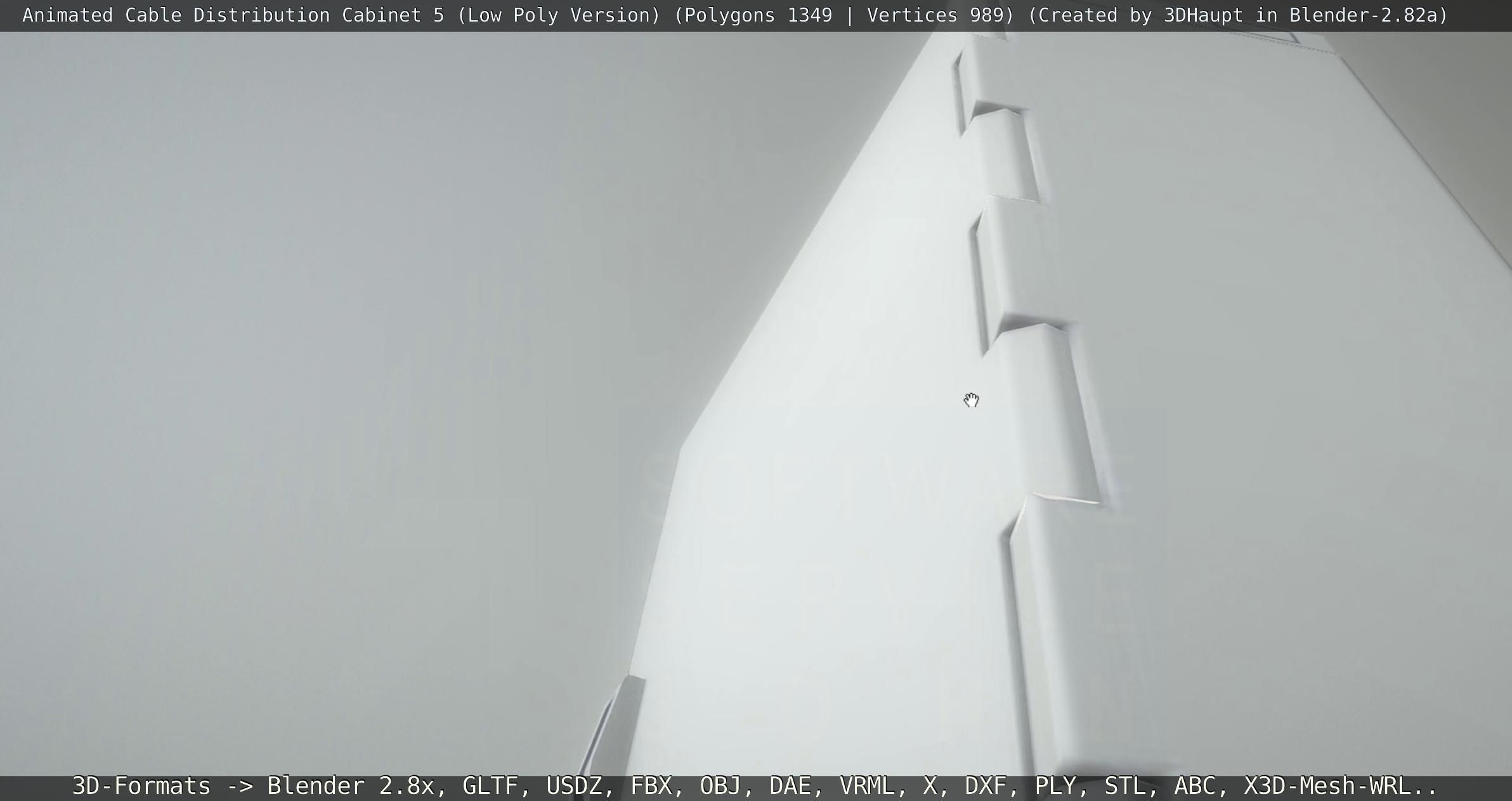 Animated Cable Distribution Cabinet 5 Low-poly 3D model_56