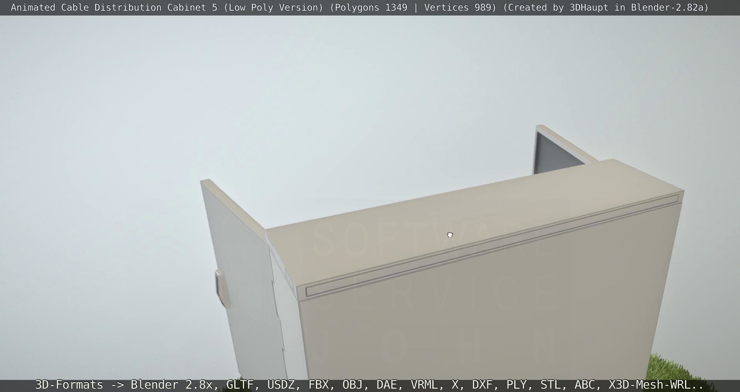 Animated Cable Distribution Cabinet 5 Low-poly 3D model_70