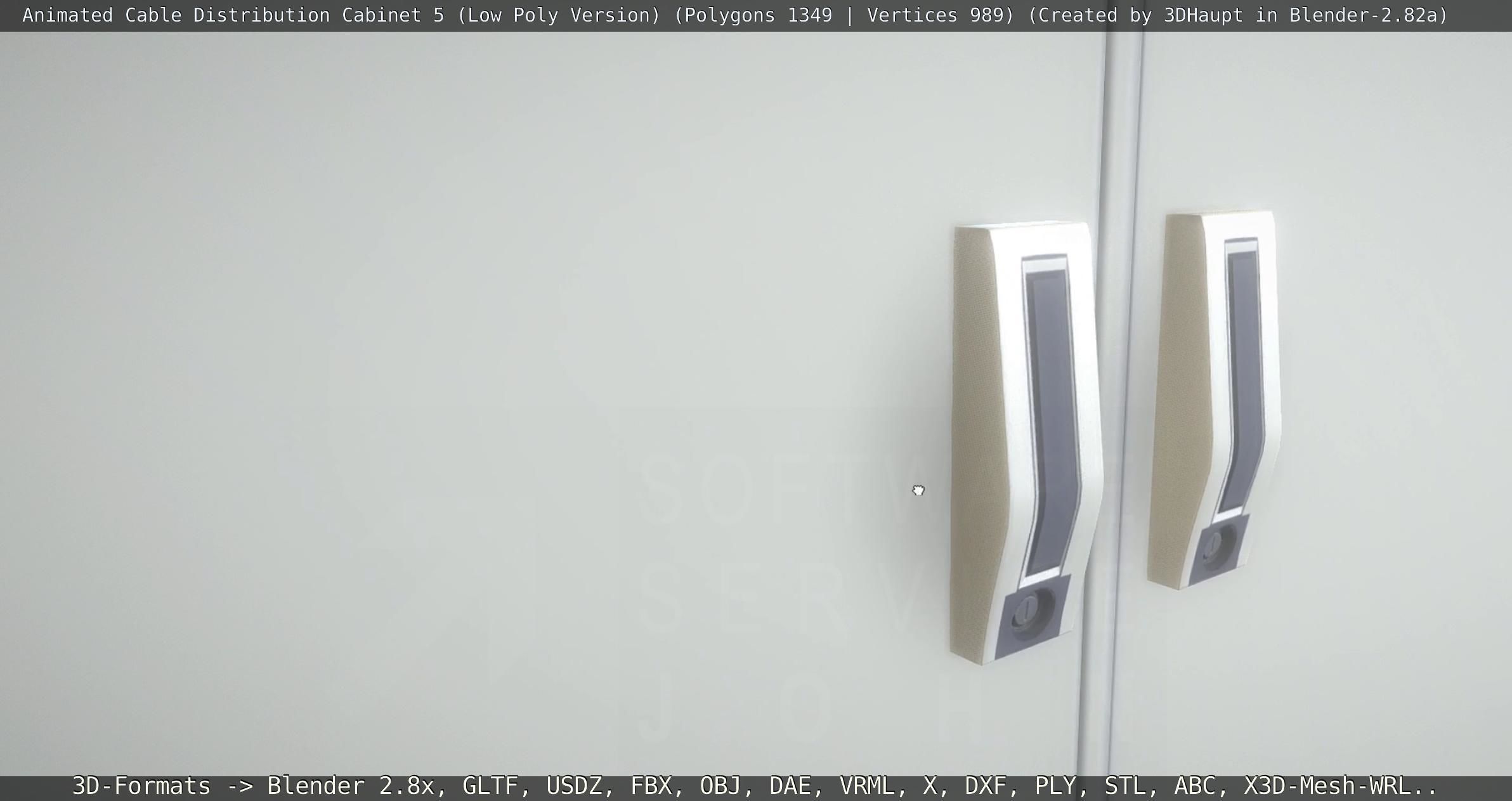 Animated Cable Distribution Cabinet 5 Low-poly 3D model_94