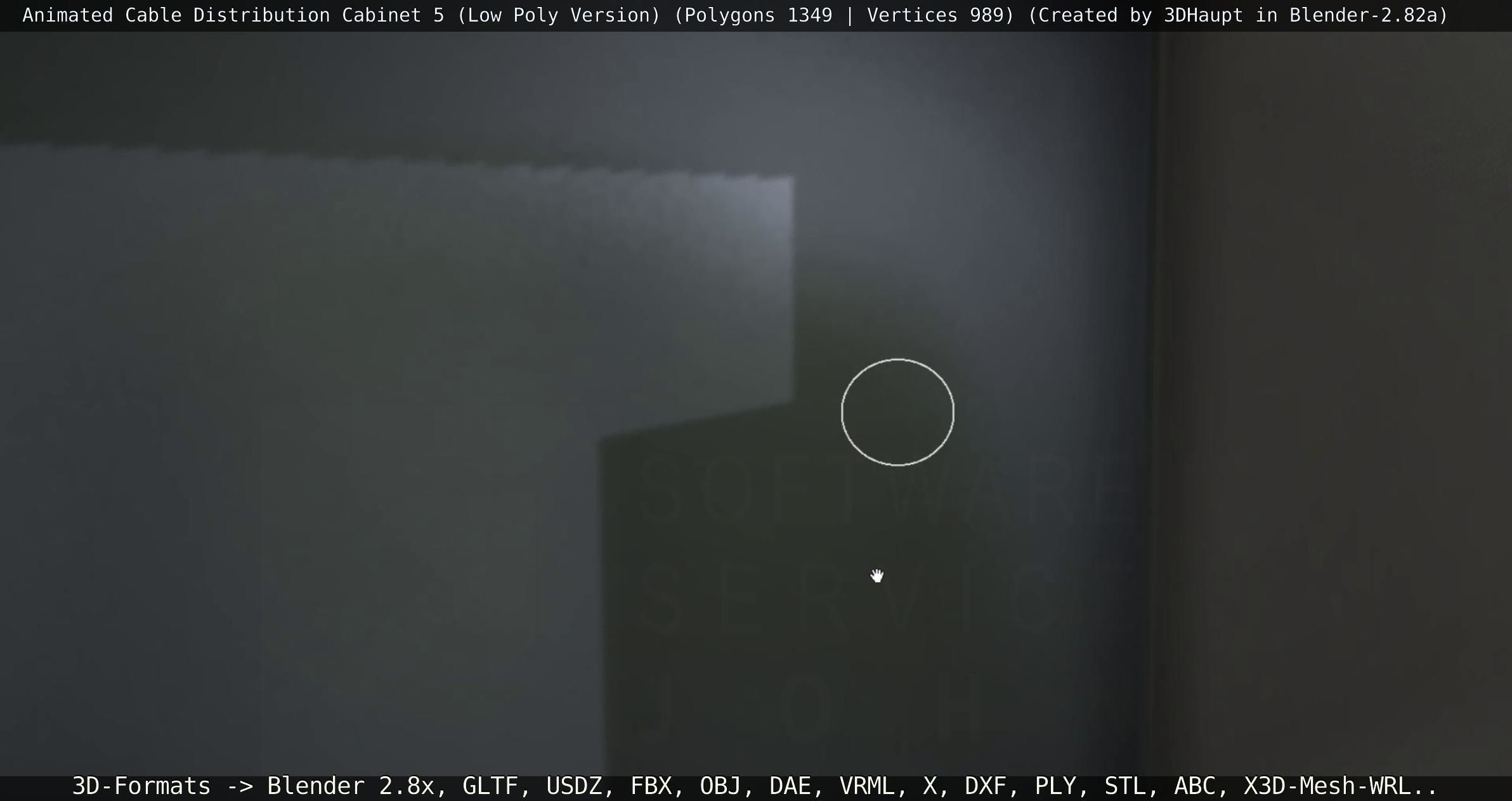 Animated Cable Distribution Cabinet 5 Low-poly 3D model_100