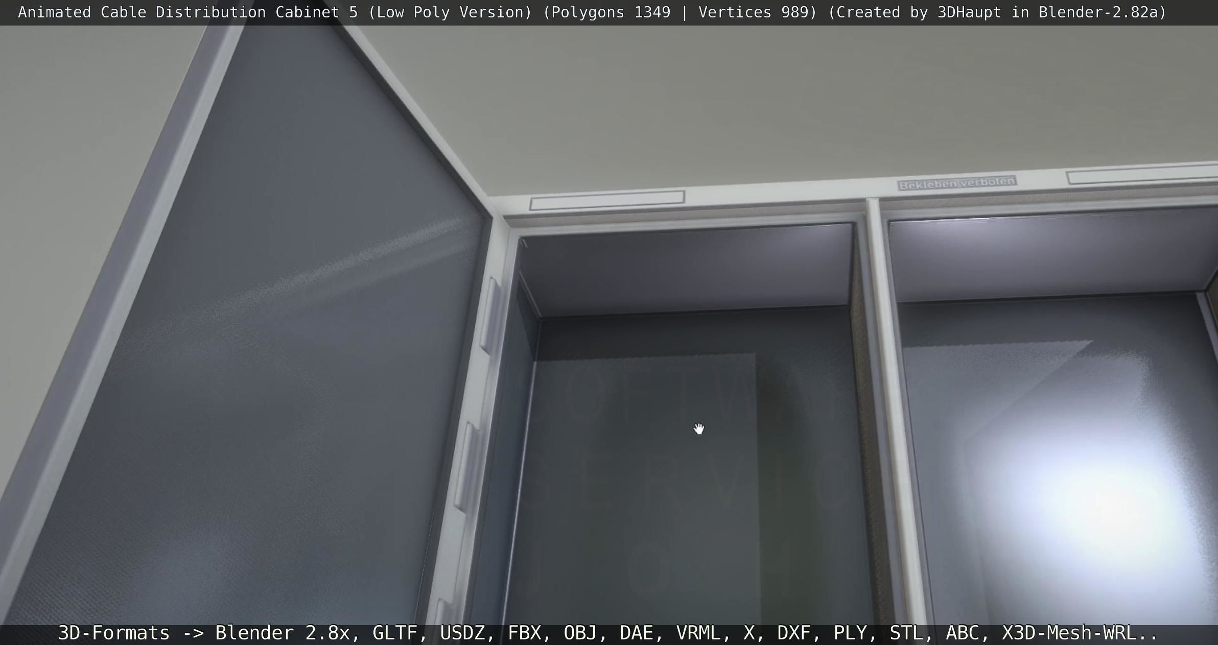 Animated Cable Distribution Cabinet 5 Low-poly 3D model_119
