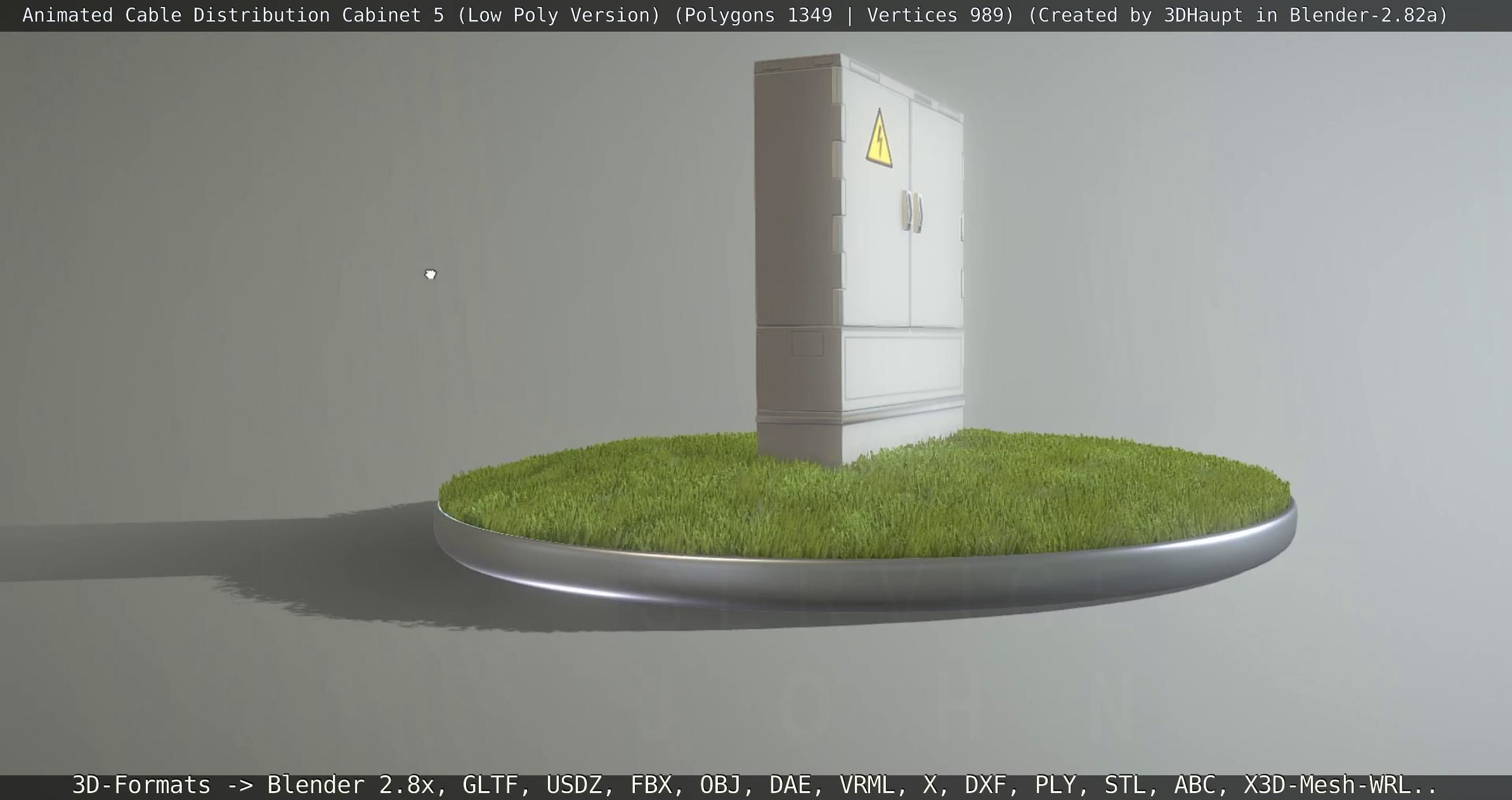 Animated Cable Distribution Cabinet 5 Low-poly 3D model_40