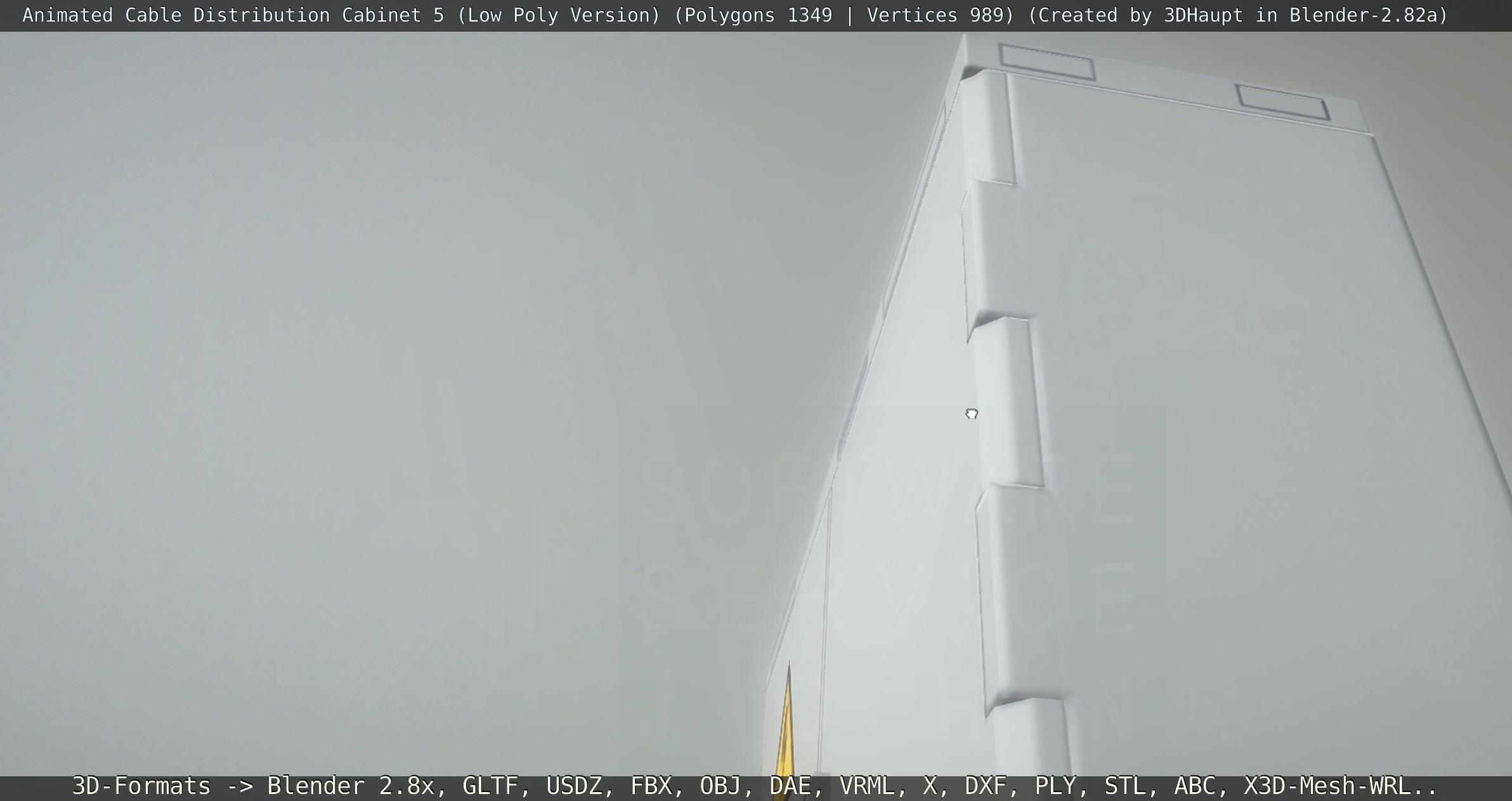 Animated Cable Distribution Cabinet 5 Low-poly 3D model_138