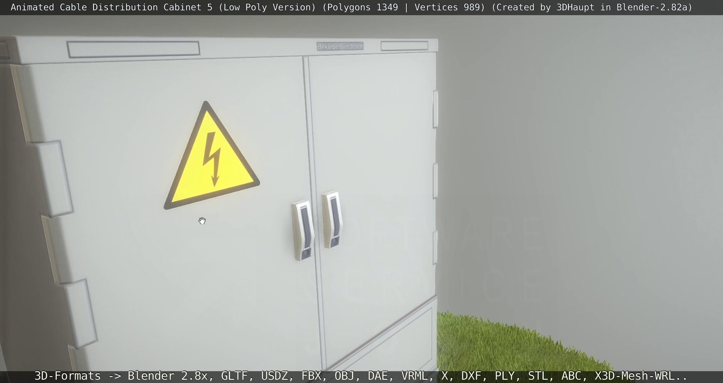 Animated Cable Distribution Cabinet 5 Low-poly 3D model_87