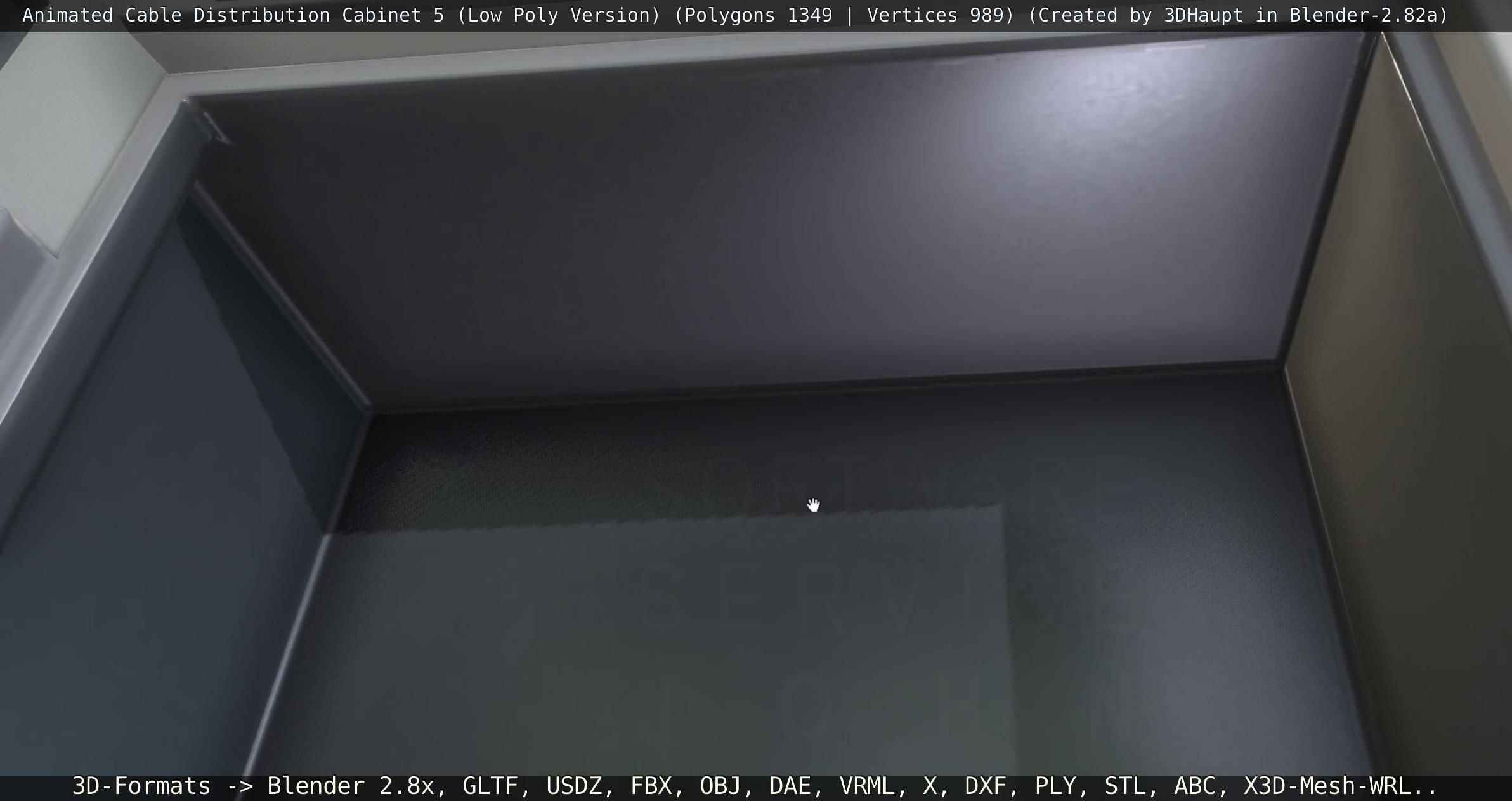 Animated Cable Distribution Cabinet 5 Low-poly 3D model_118