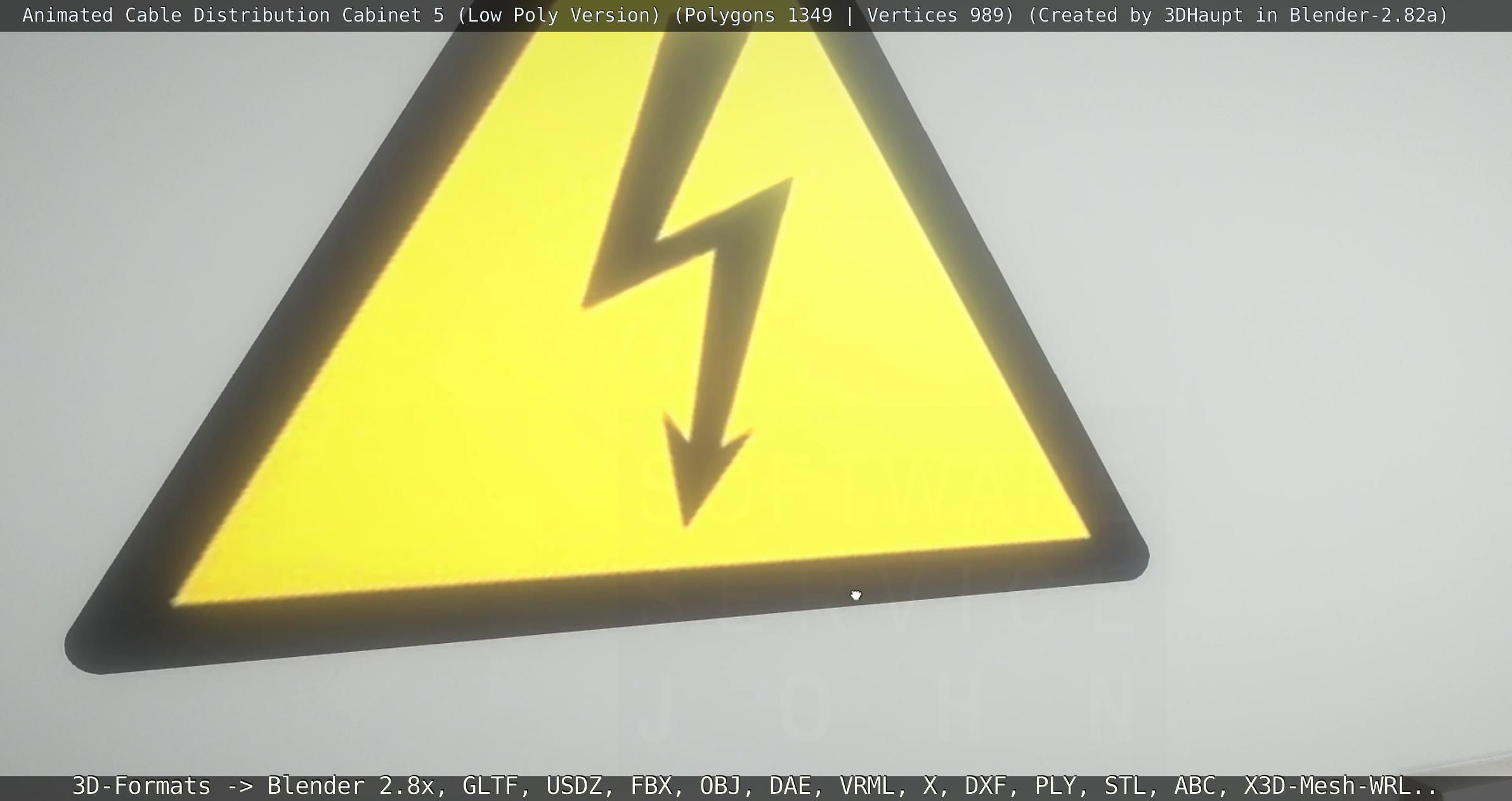 Animated Cable Distribution Cabinet 5 Low-poly 3D model_17