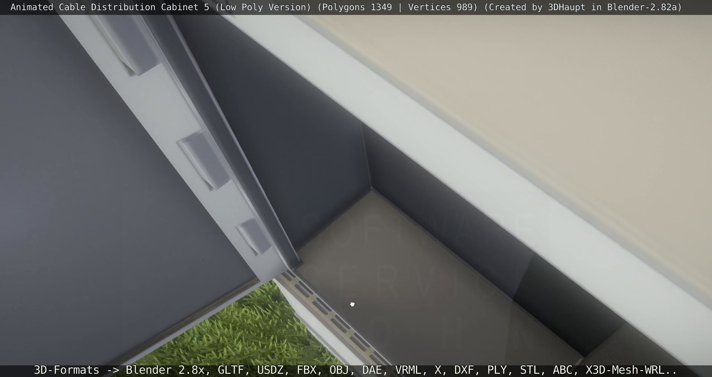 Animated Cable Distribution Cabinet 5 Low-poly 3D model_110