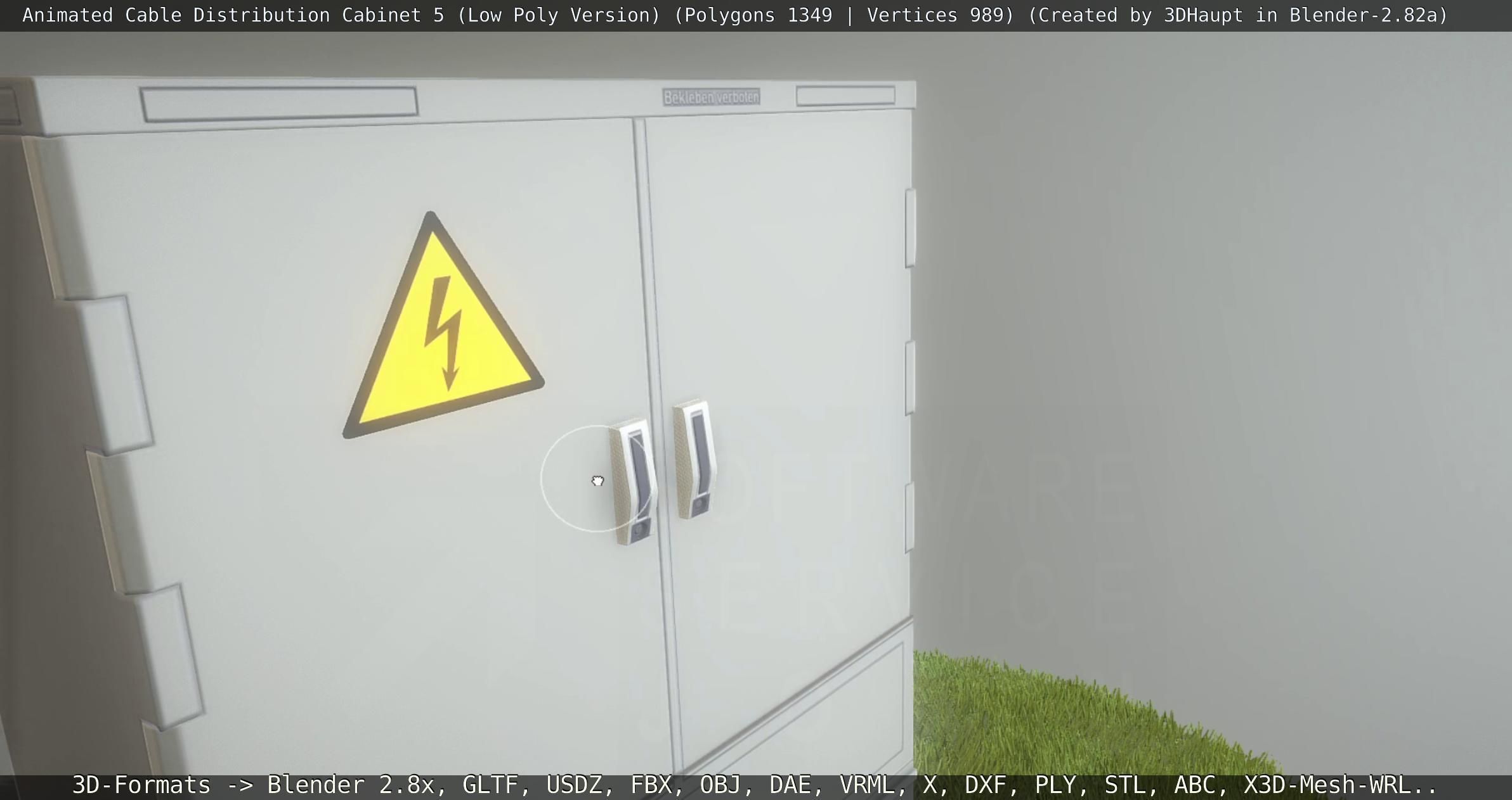 Animated Cable Distribution Cabinet 5 Low-poly 3D model_89