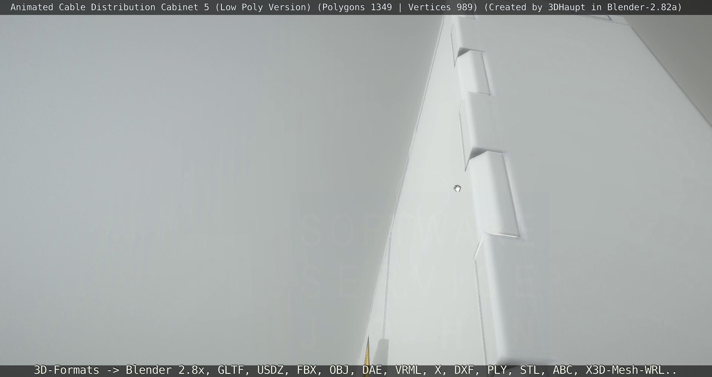 Animated Cable Distribution Cabinet 5 Low-poly 3D model_147