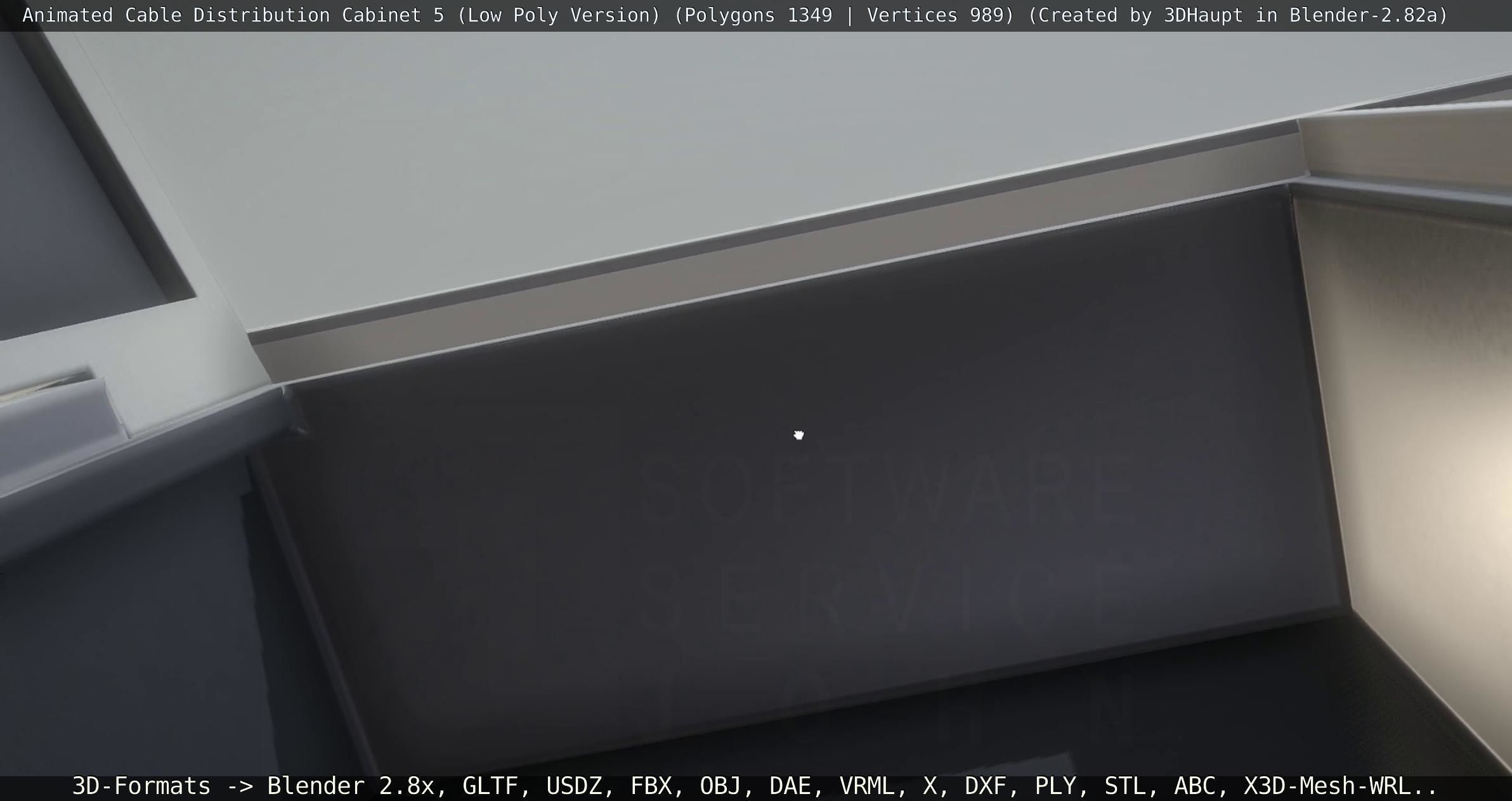 Animated Cable Distribution Cabinet 5 Low-poly 3D model_114
