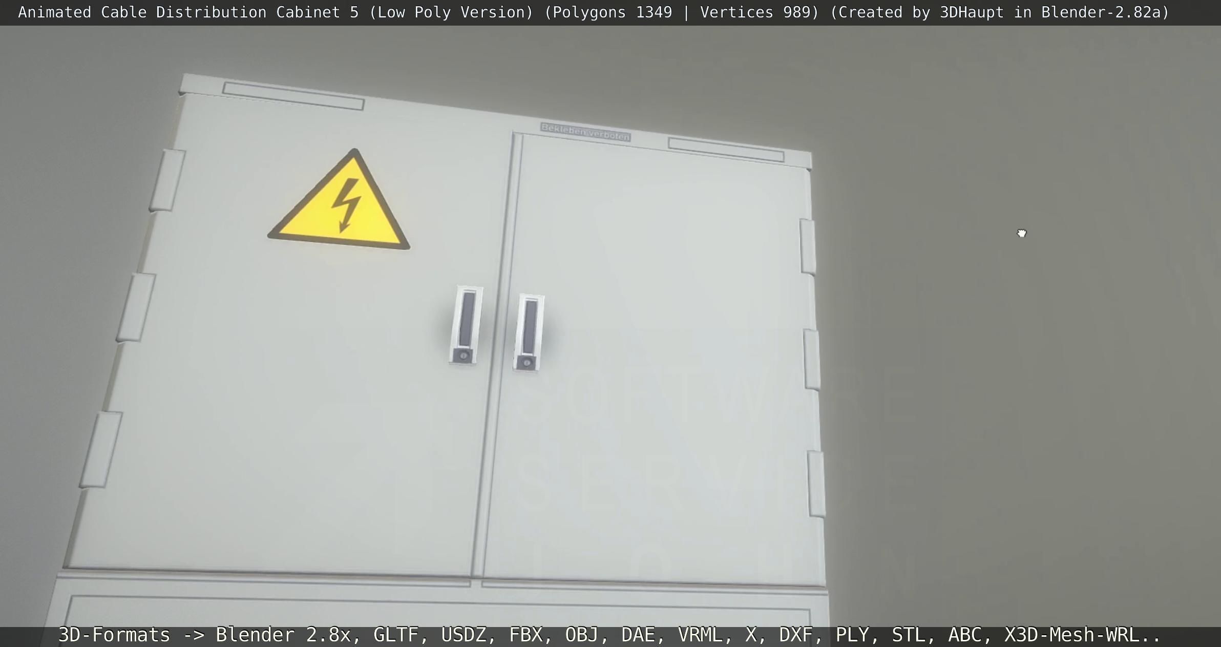 Animated Cable Distribution Cabinet 5 Low-poly 3D model_83