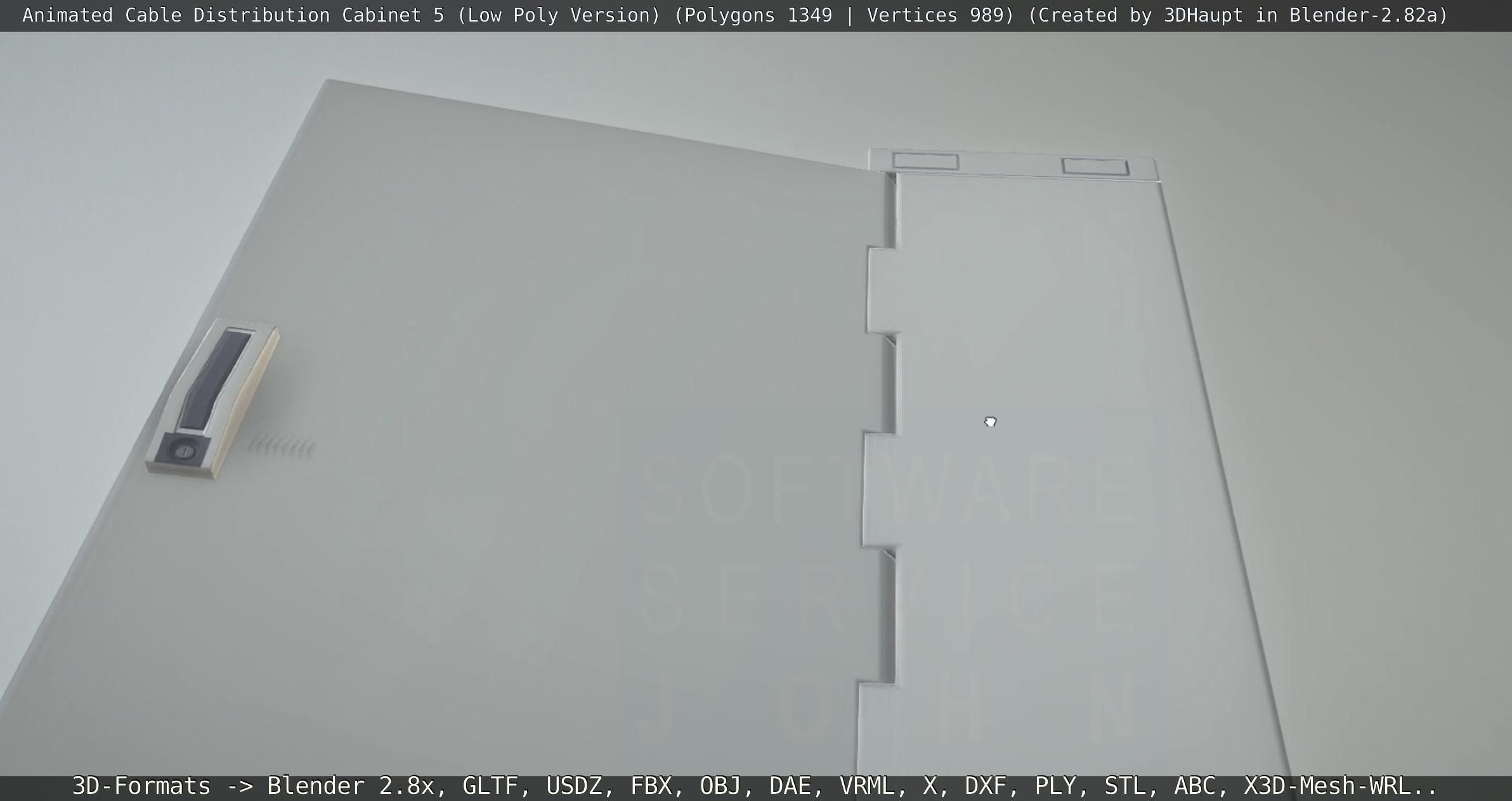 Animated Cable Distribution Cabinet 5 Low-poly 3D model_60