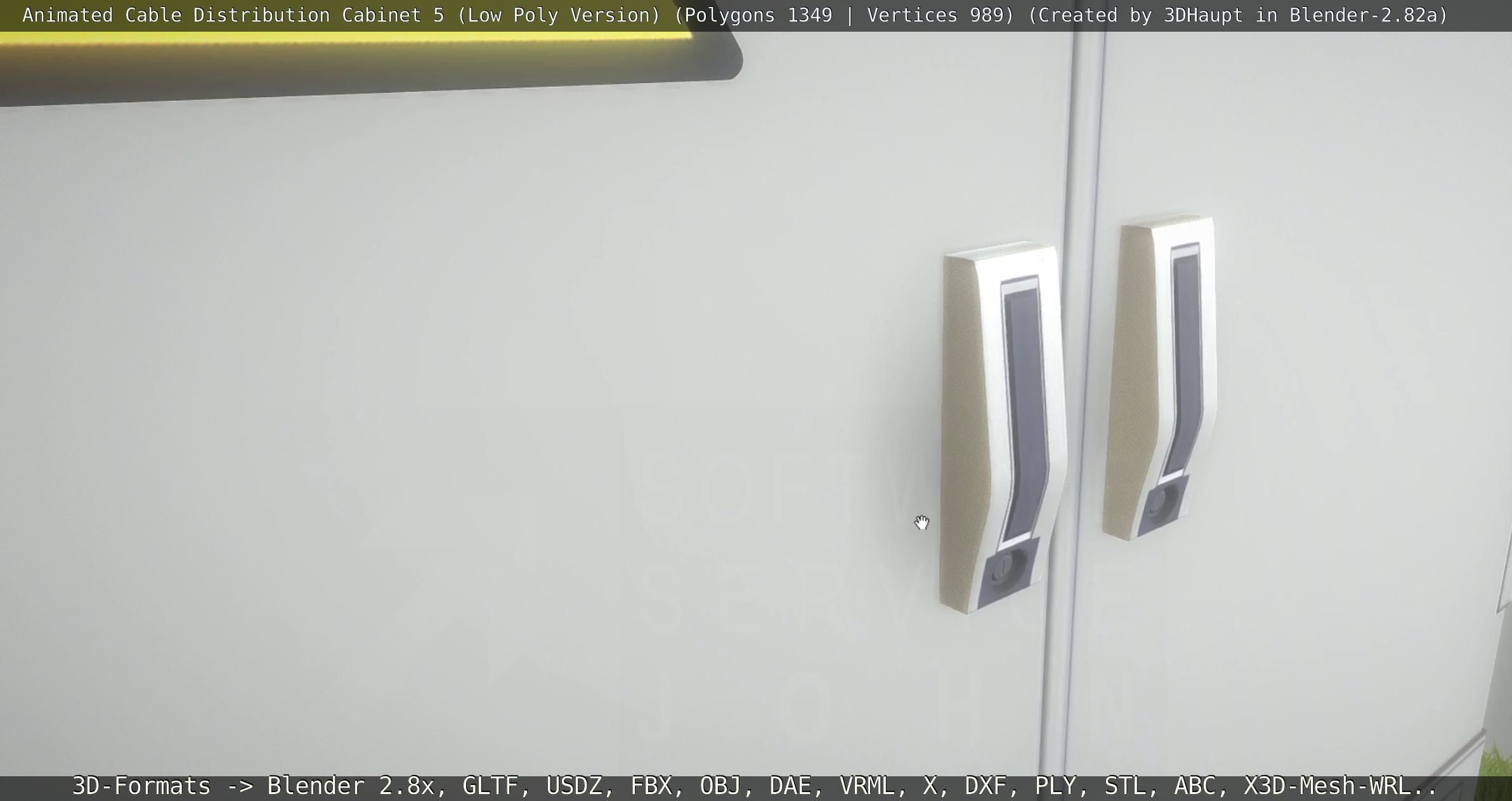 Animated Cable Distribution Cabinet 5 Low-poly 3D model_93