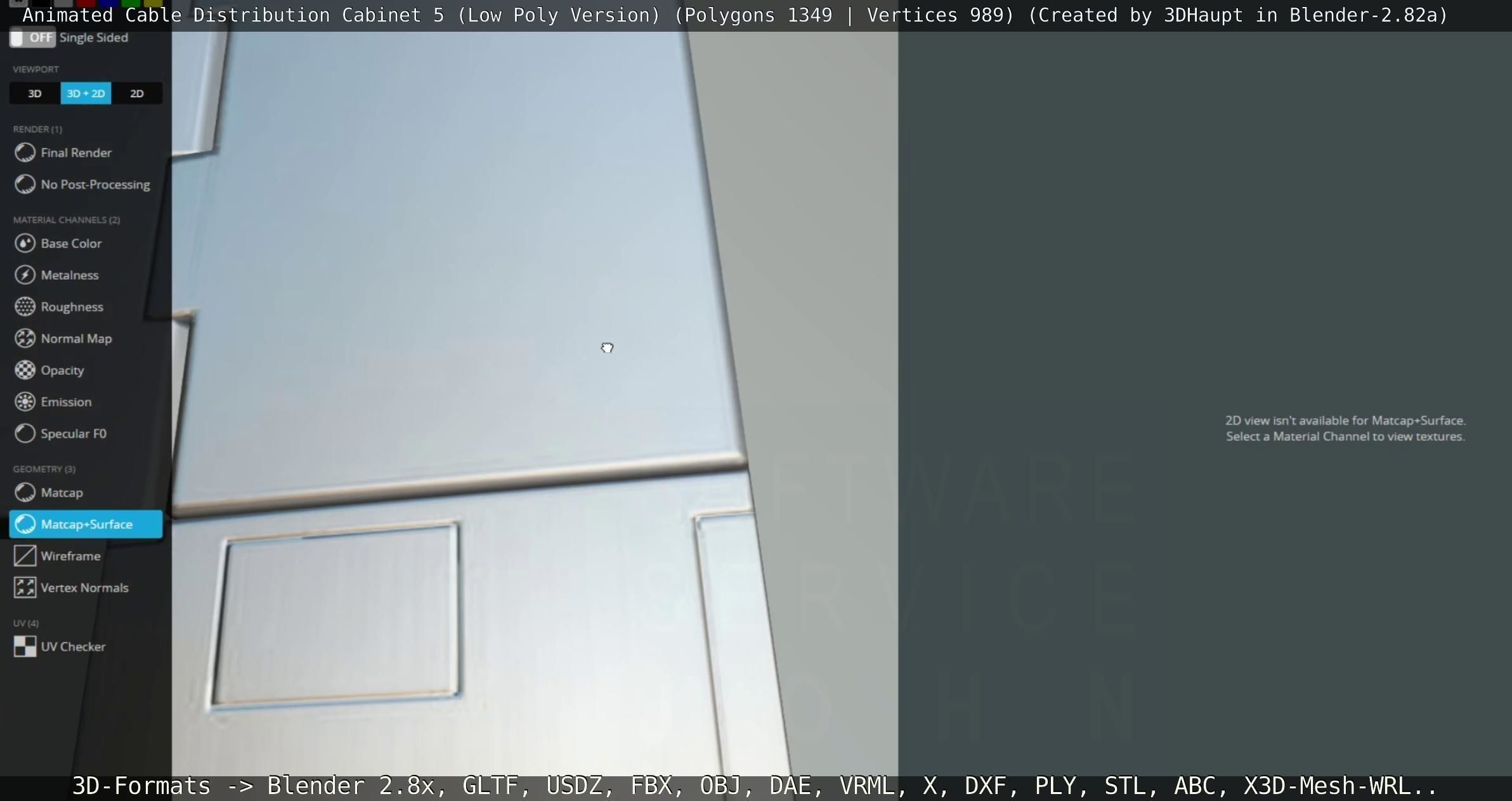 Animated Cable Distribution Cabinet 5 Low-poly 3D model_30