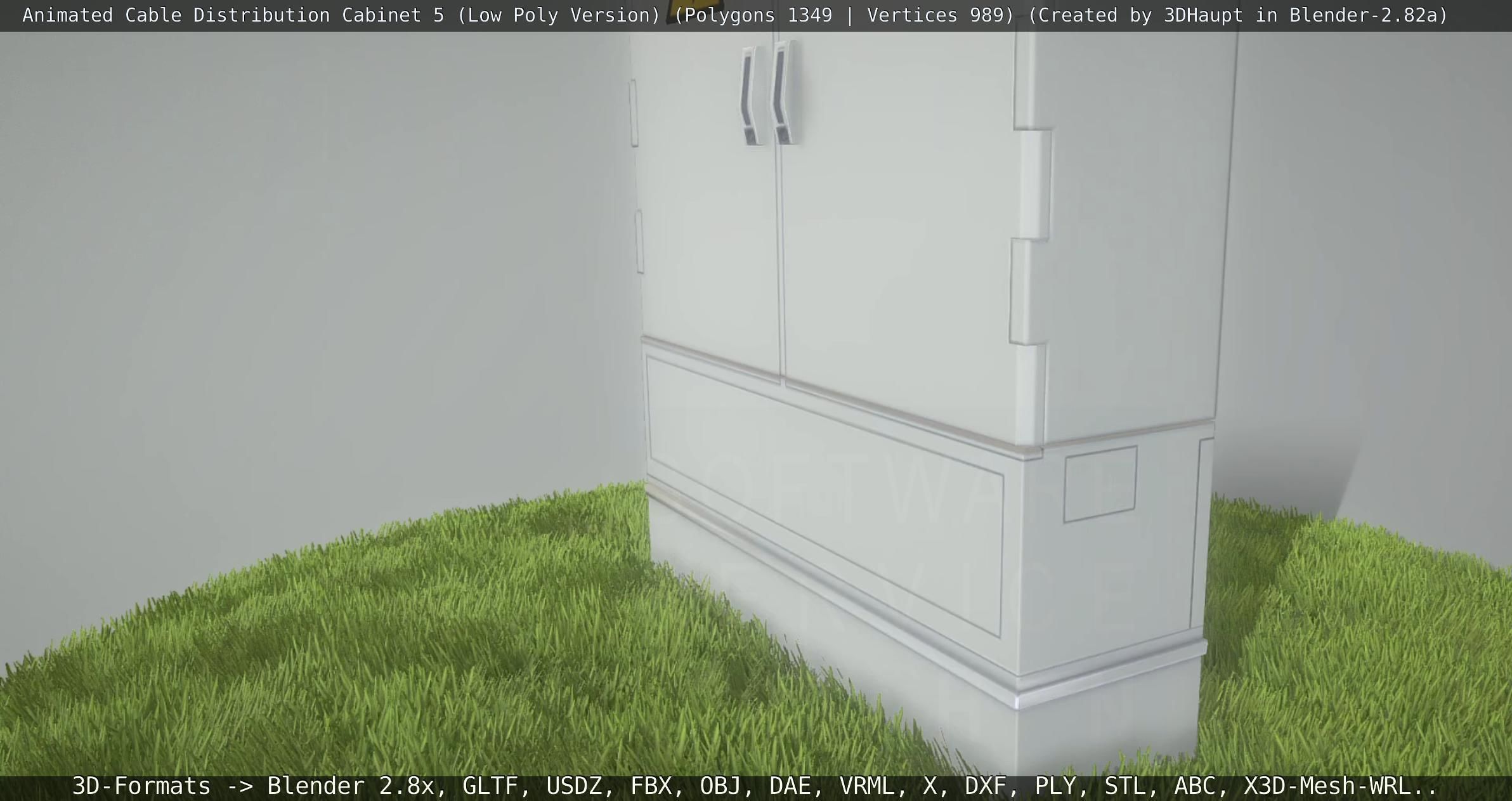 Animated Cable Distribution Cabinet 5 Low-poly 3D model_132