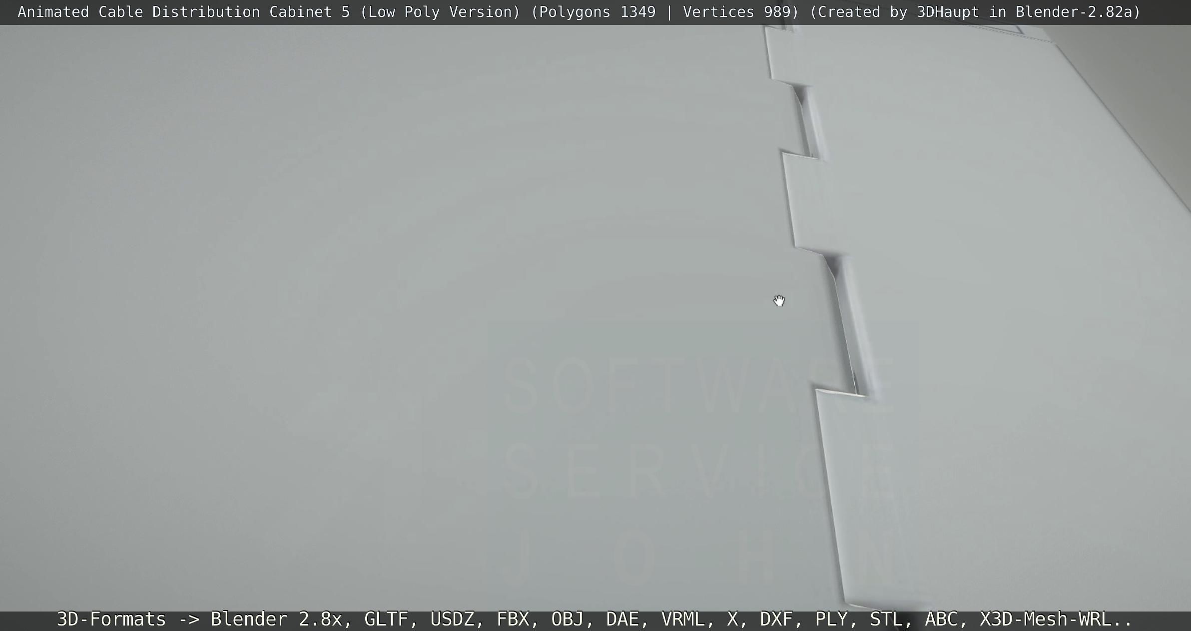 Animated Cable Distribution Cabinet 5 Low-poly 3D model_59