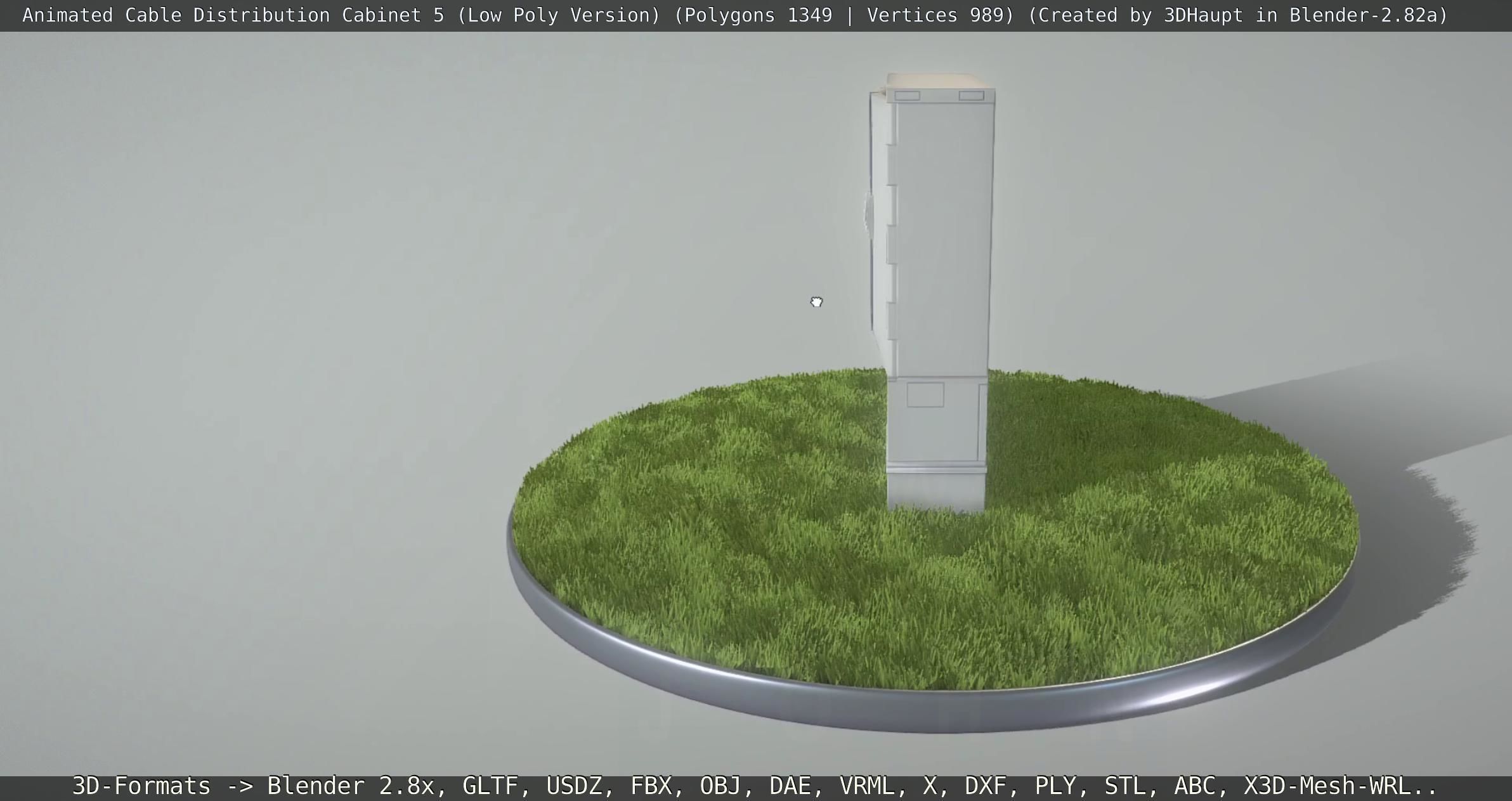 Animated Cable Distribution Cabinet 5 Low-poly 3D model_39