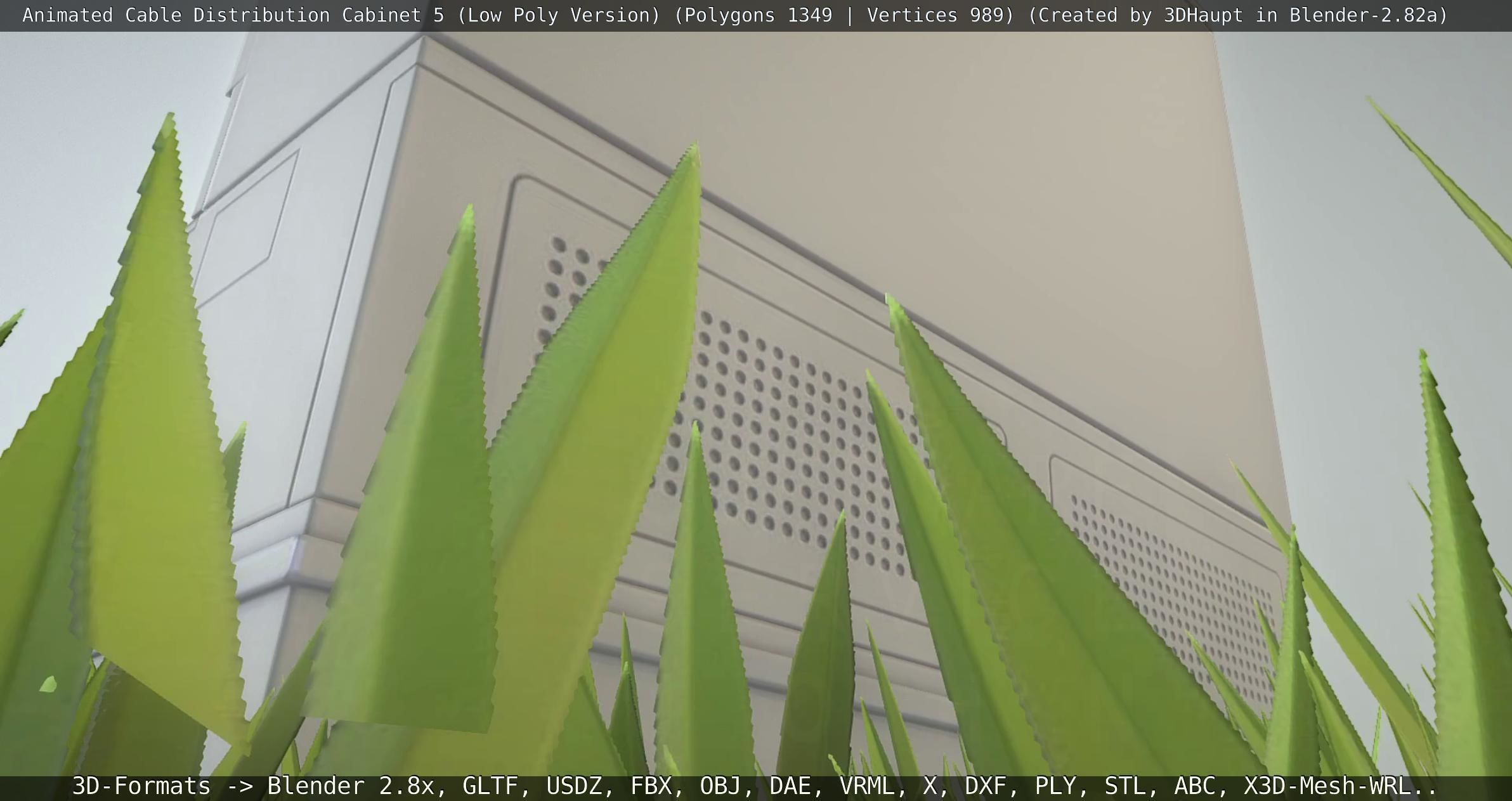 Animated Cable Distribution Cabinet 5 Low-poly 3D model_21