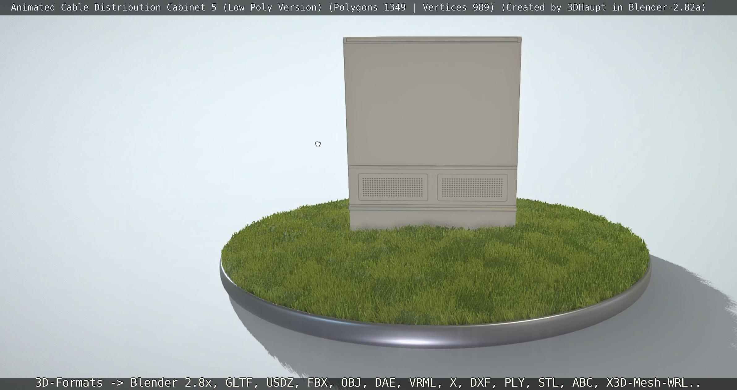 Animated Cable Distribution Cabinet 5 Low-poly 3D model_37