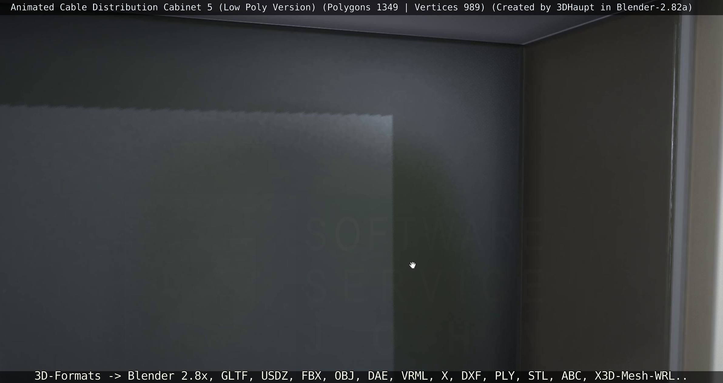 Animated Cable Distribution Cabinet 5 Low-poly 3D model_104
