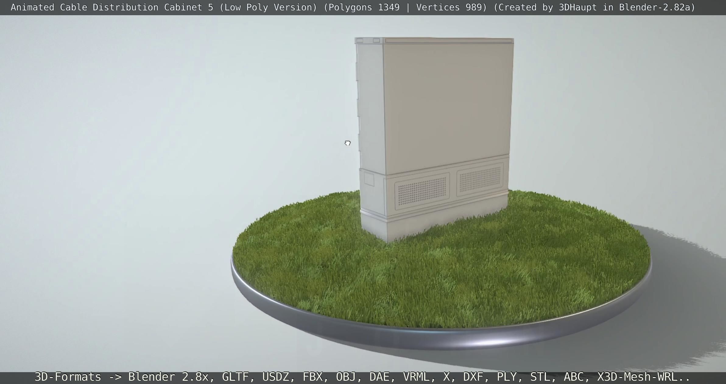 Animated Cable Distribution Cabinet 5 Low-poly 3D model_36