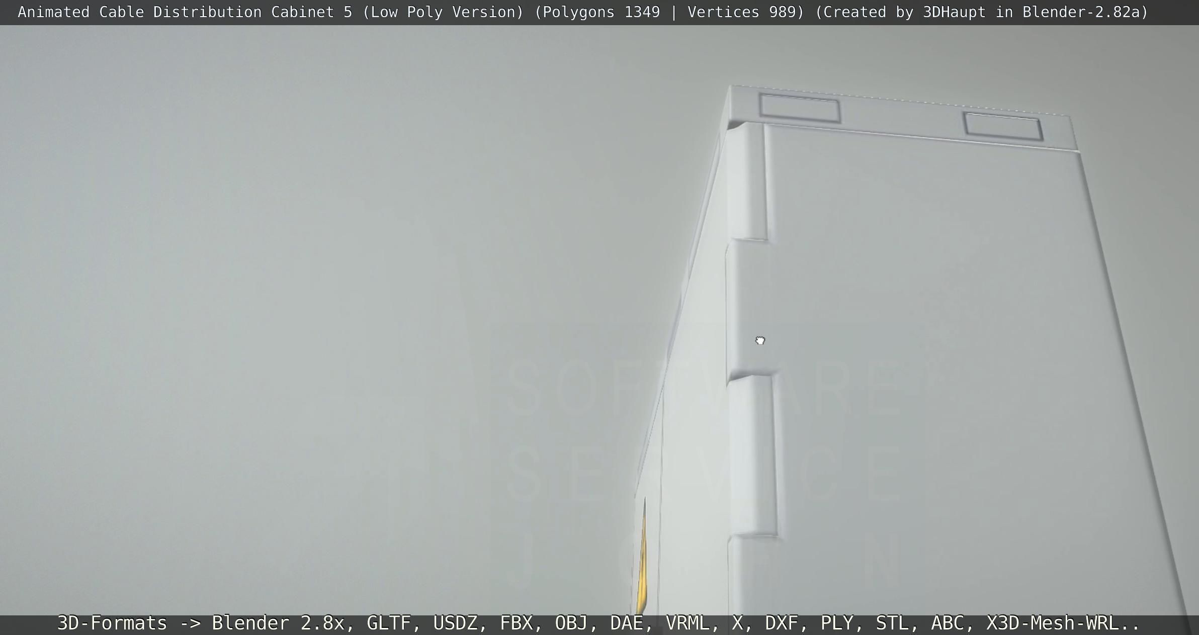 Animated Cable Distribution Cabinet 5 Low-poly 3D model_130