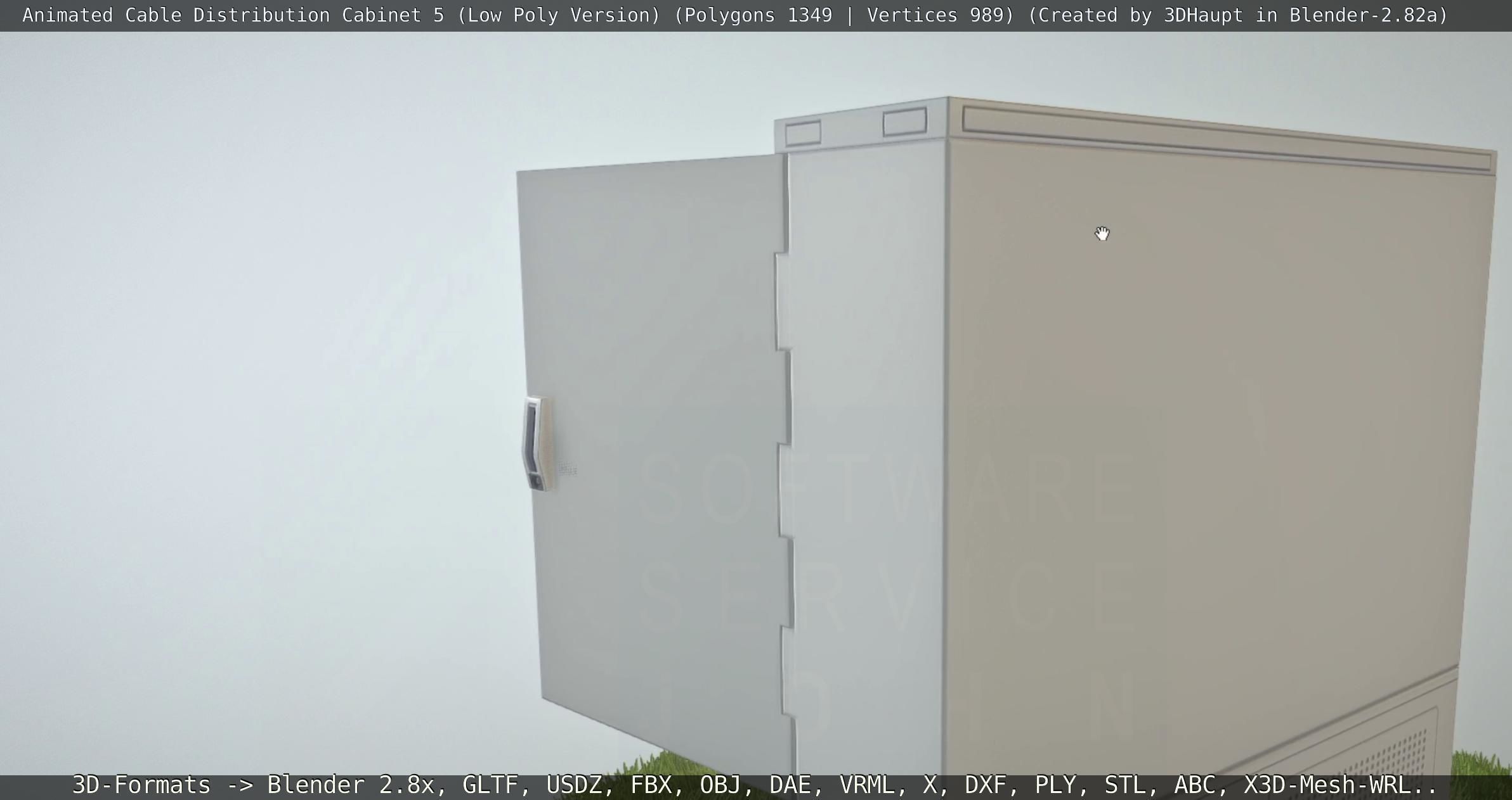 Animated Cable Distribution Cabinet 5 Low-poly 3D model_73