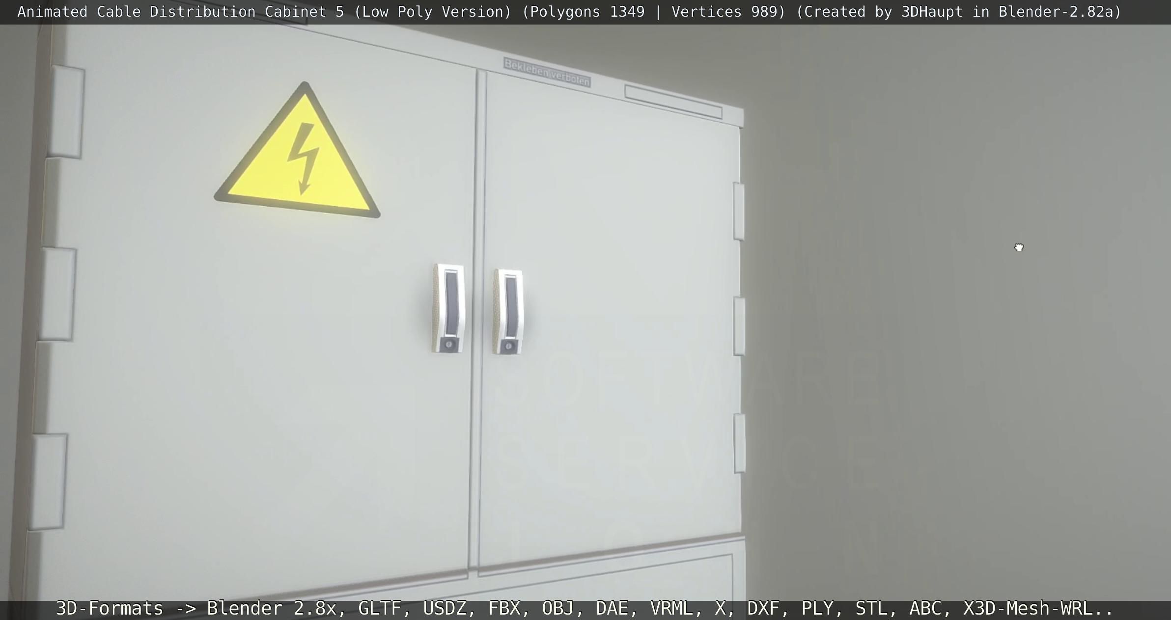 Animated Cable Distribution Cabinet 5 Low-poly 3D model_85